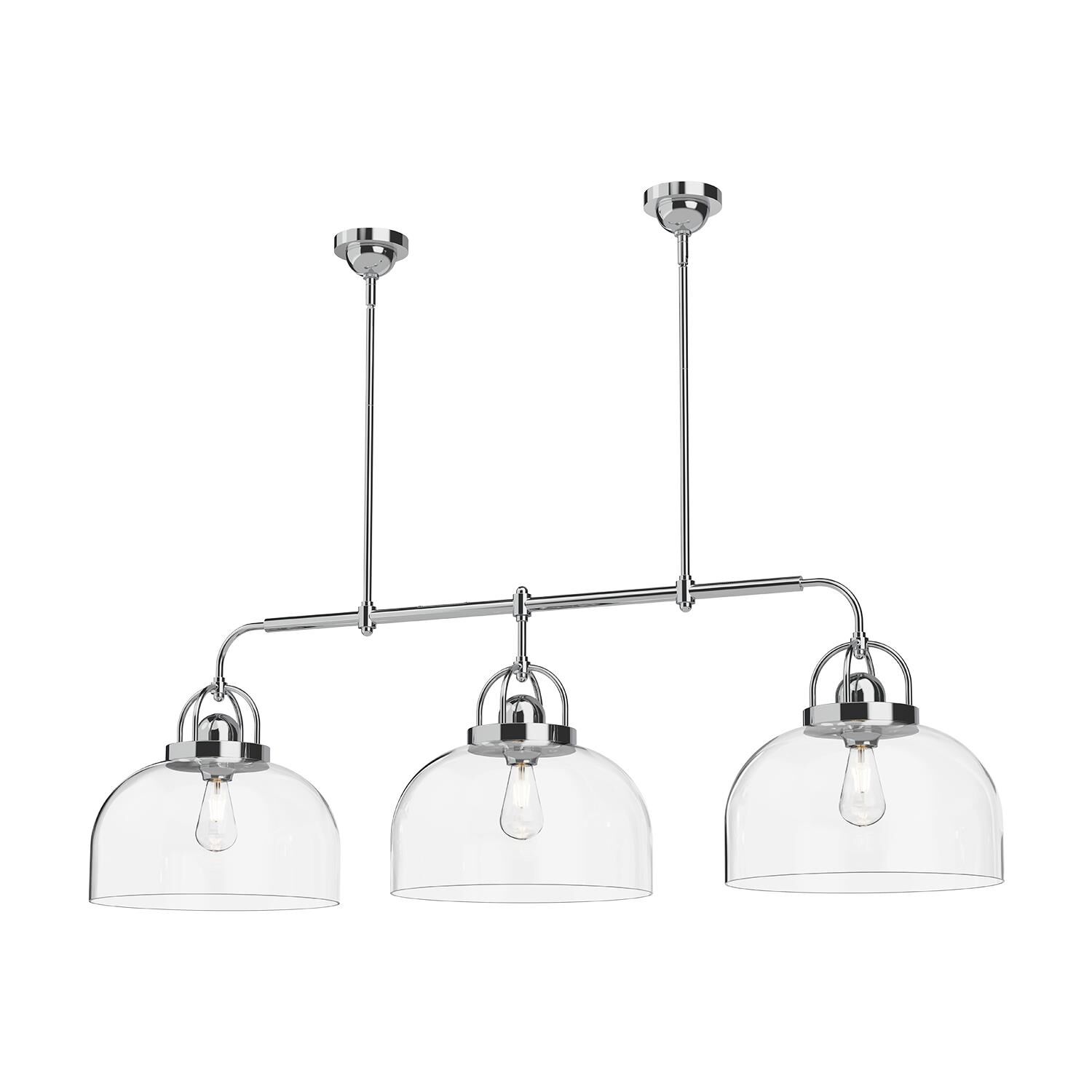 Lancaster 55 Inch 3 Light Linear Suspension Light by Alora Mood