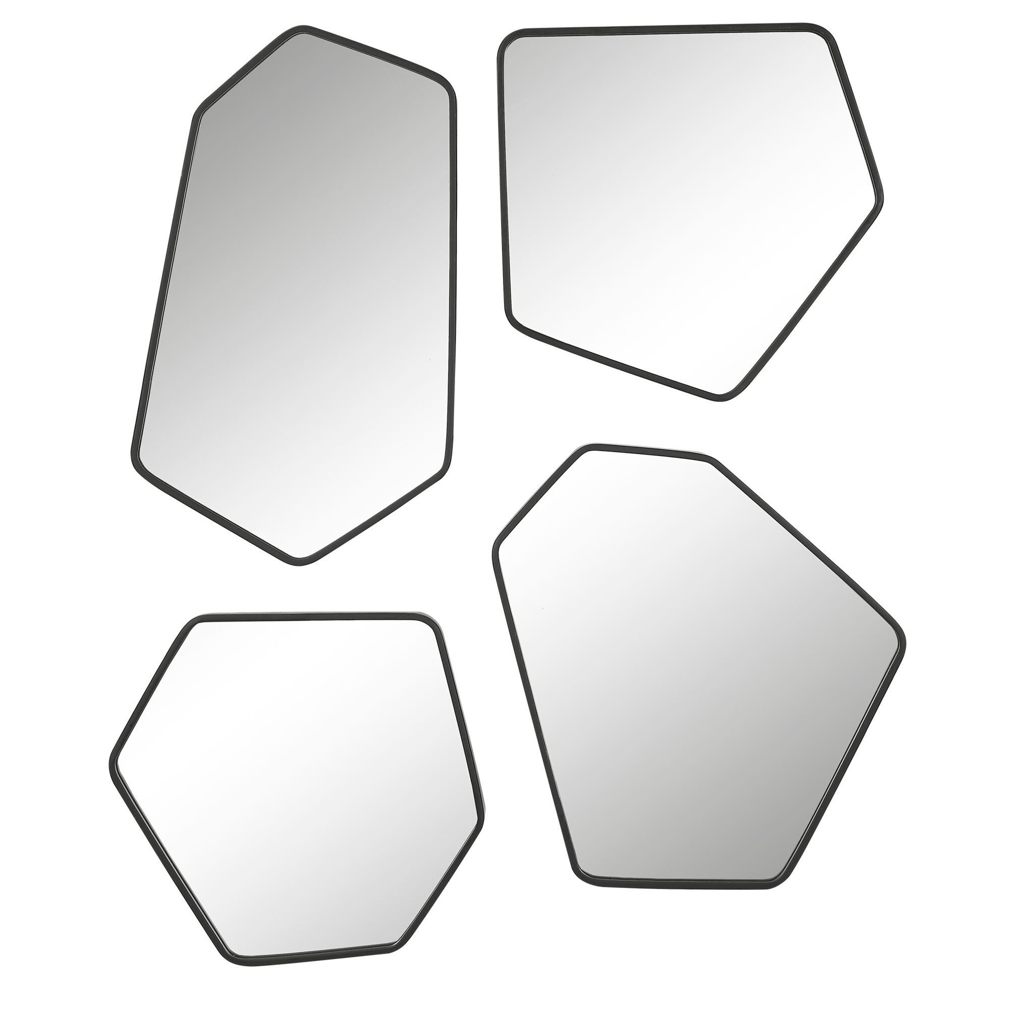 Uttermost Linneah Black Mirrors, Set/4 Decorative Mirrors by Uttermost