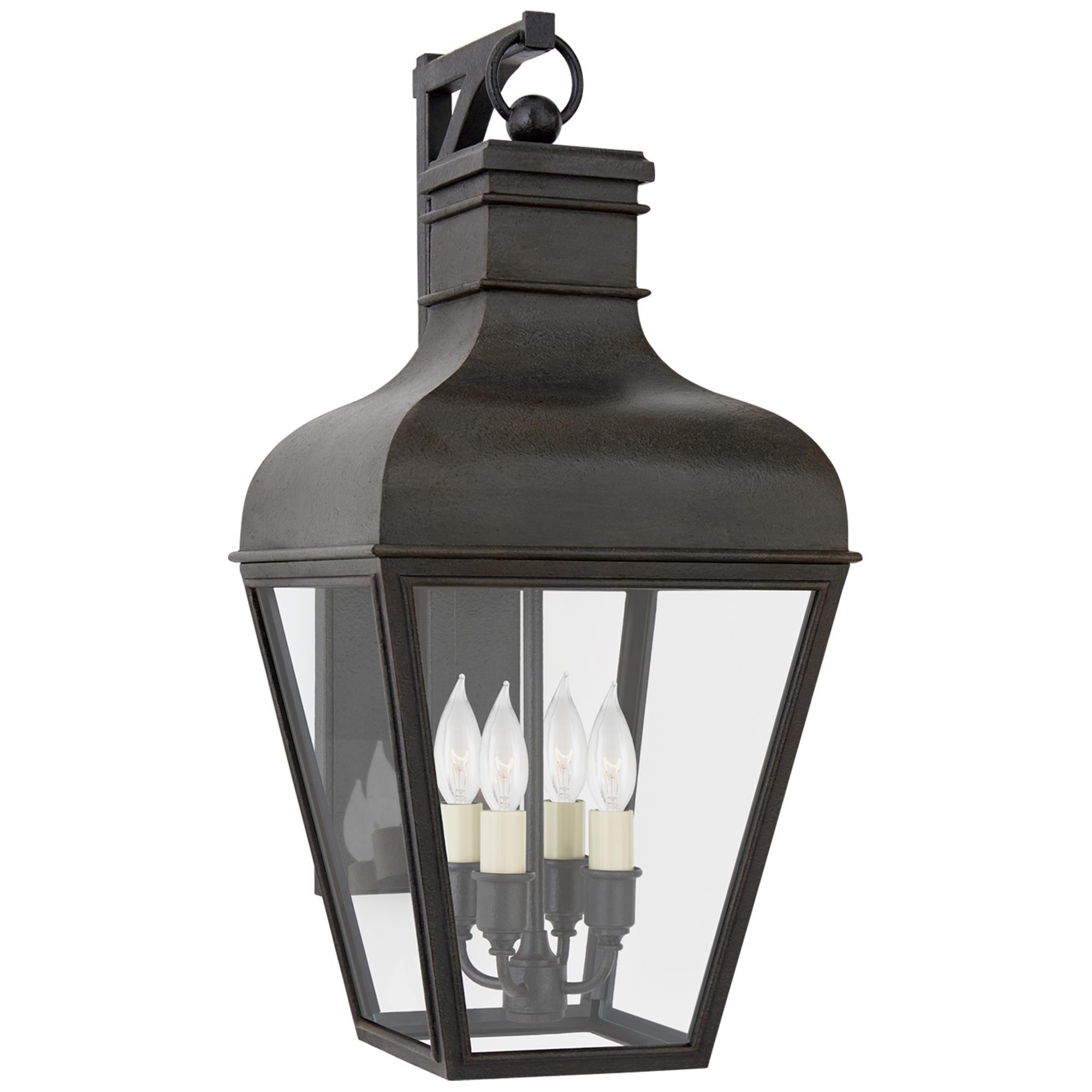 Shown in French Rust finish and Clear glass and Clear Glass shade