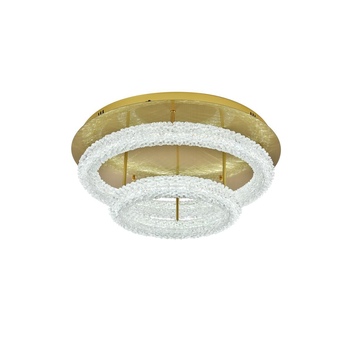 Shown in Satin Gold finish and Clear Royal Cut crystal