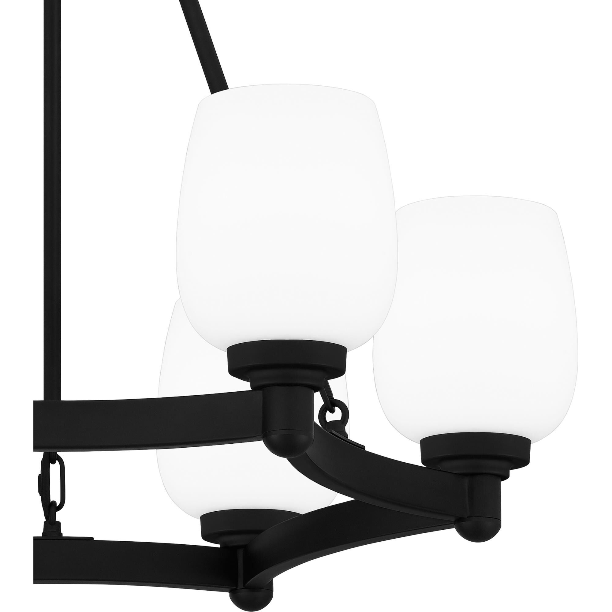 Shown in Matte Black finish and Opal Etched Glass shade