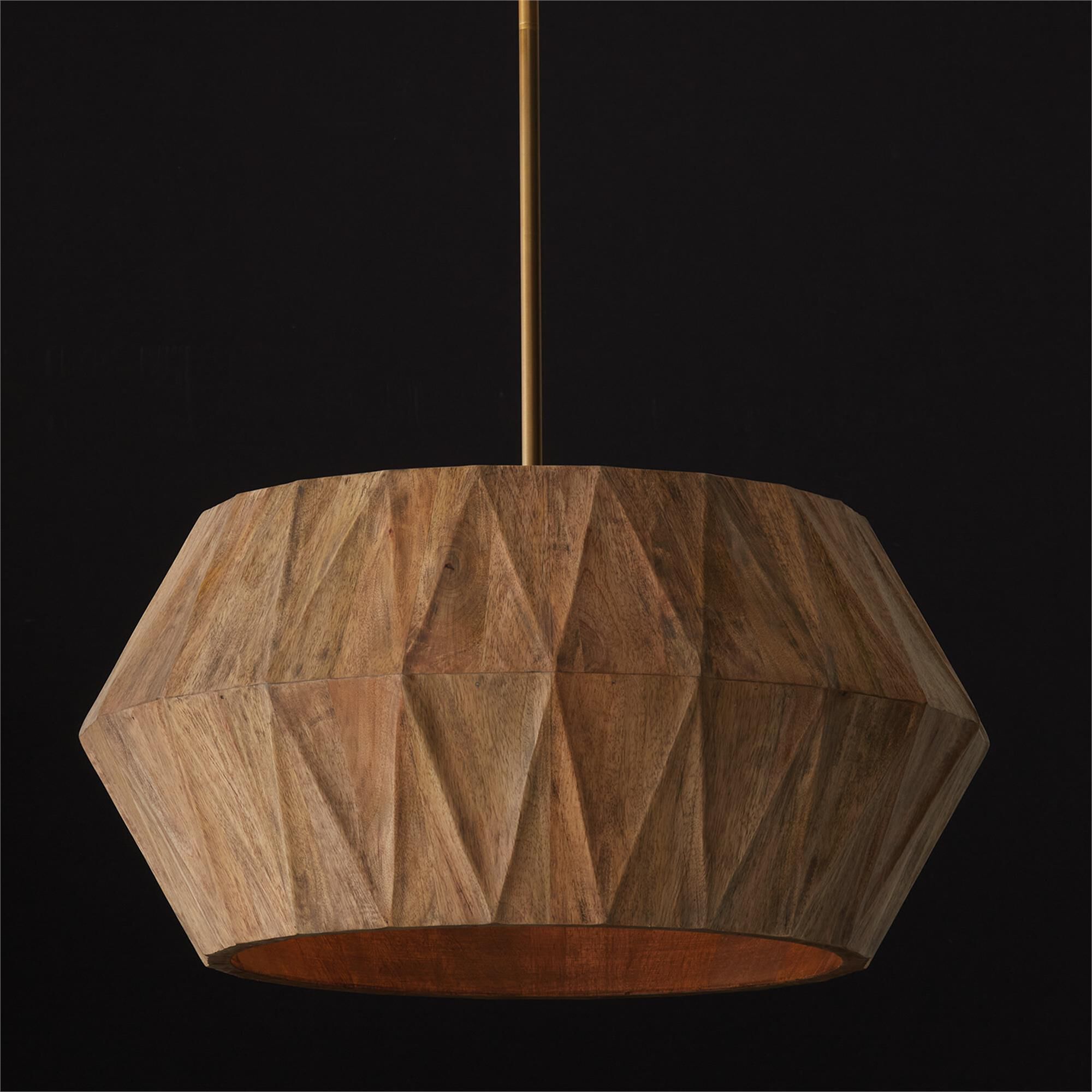 Shown in Light Wood And Patinaed Brass finish