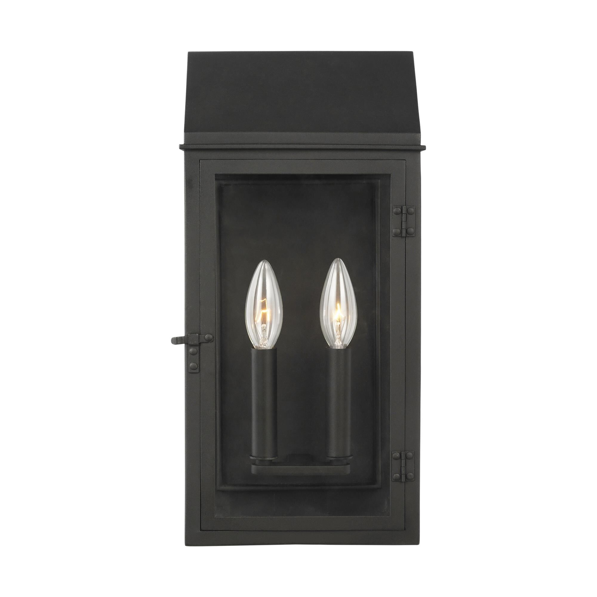 Shown in Textured Black finish and Clear Panels glass