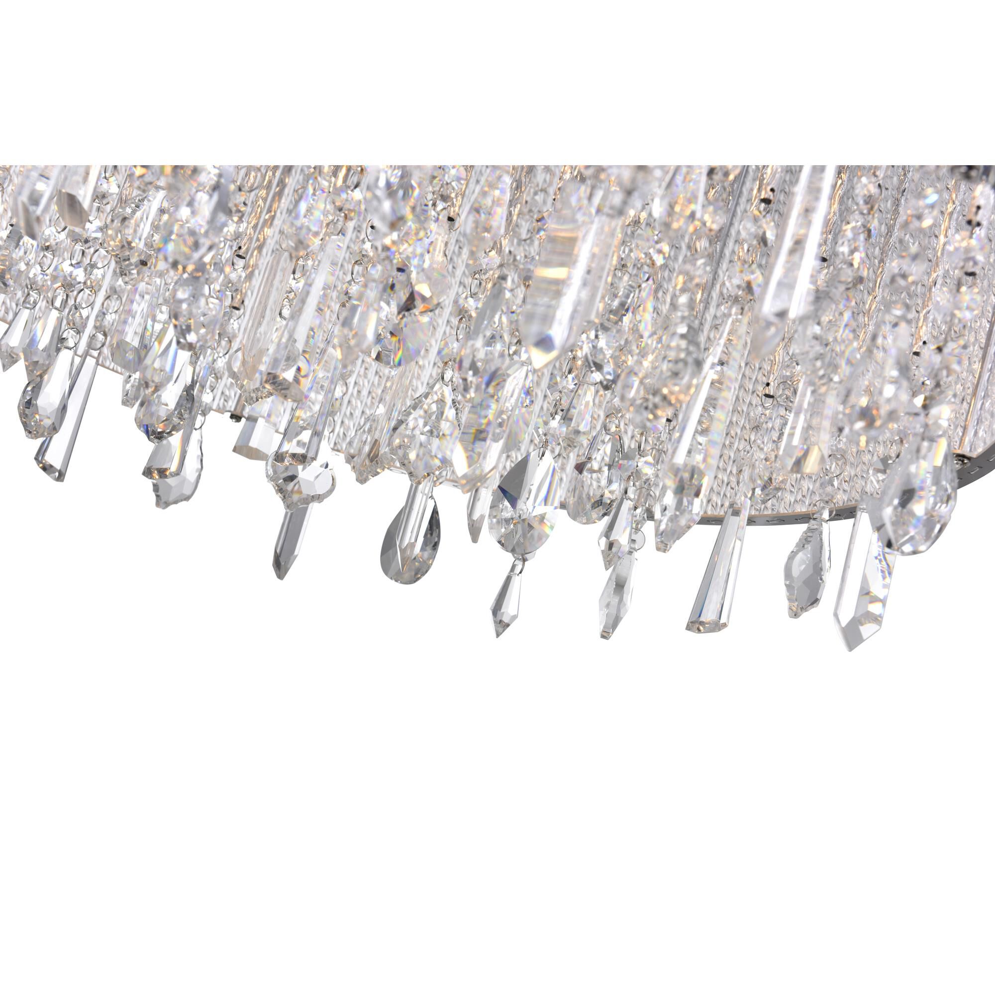 Shown in Chrome finish and K9 Clear crystal and Clear shade