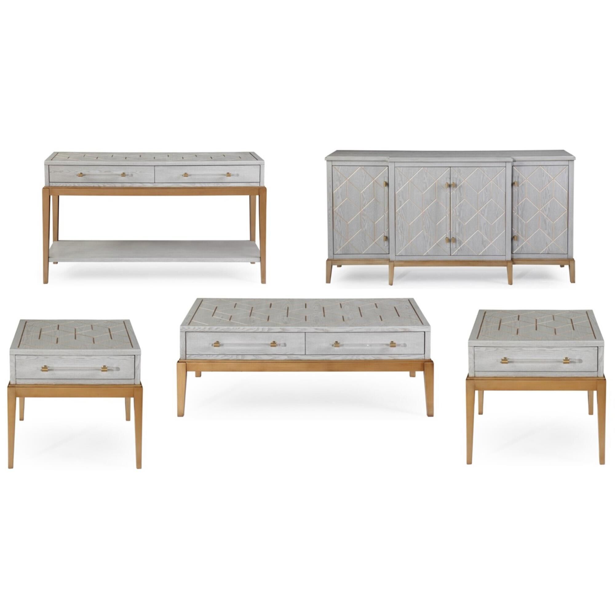 Shown in Gray and Brass finish