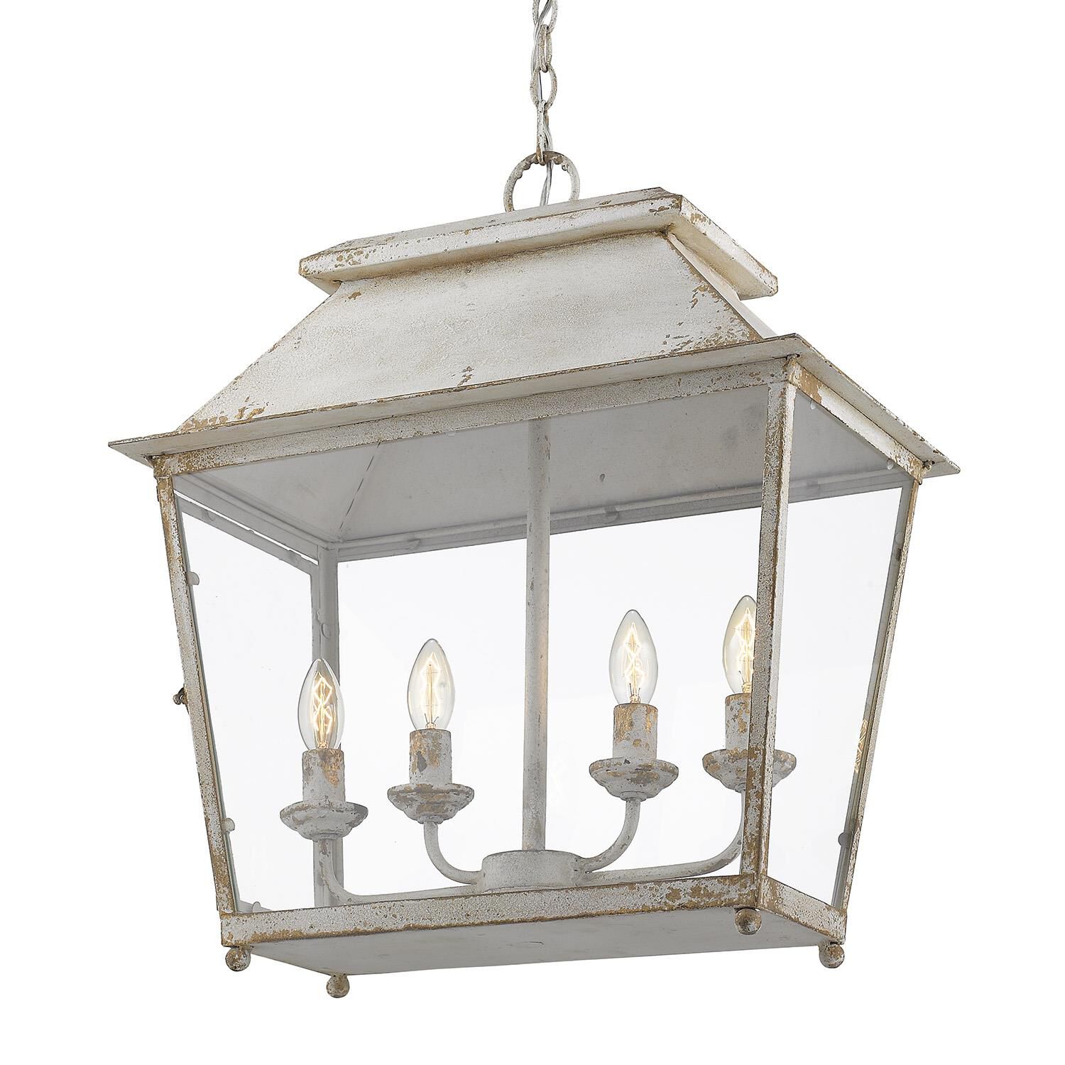 Shown in Antique Ivory finish and Clear glass
