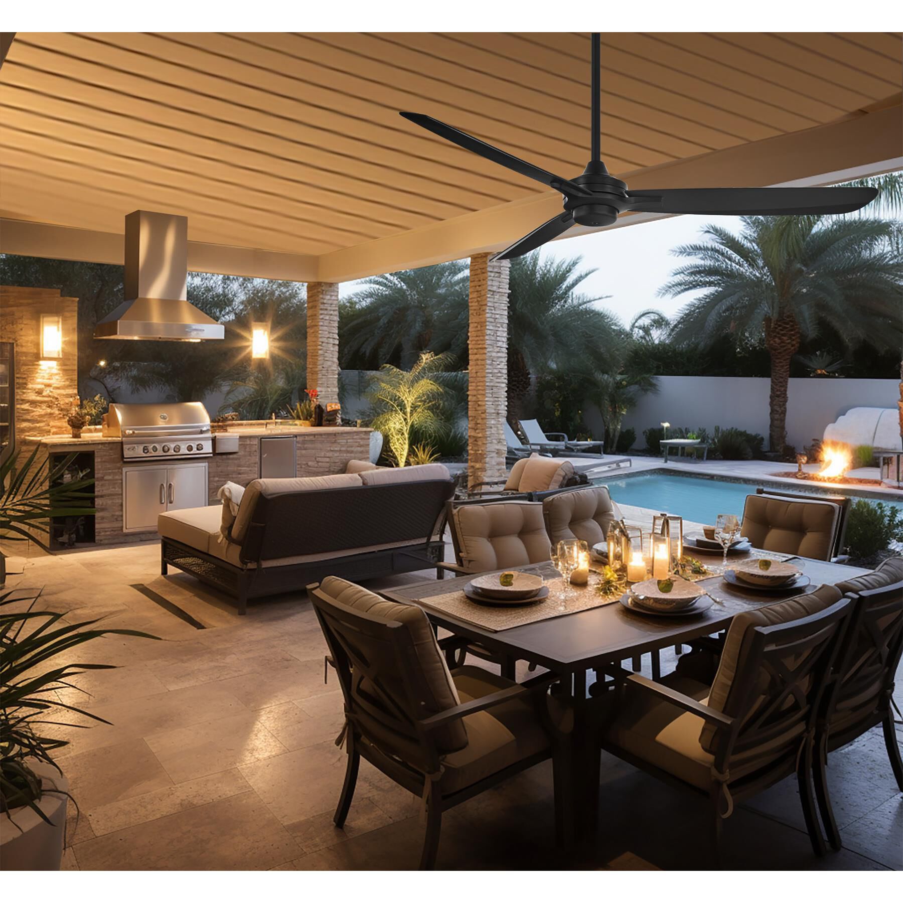 Rudolph 60 Inch Wet Rated Ceiling Fan by Minka Aire