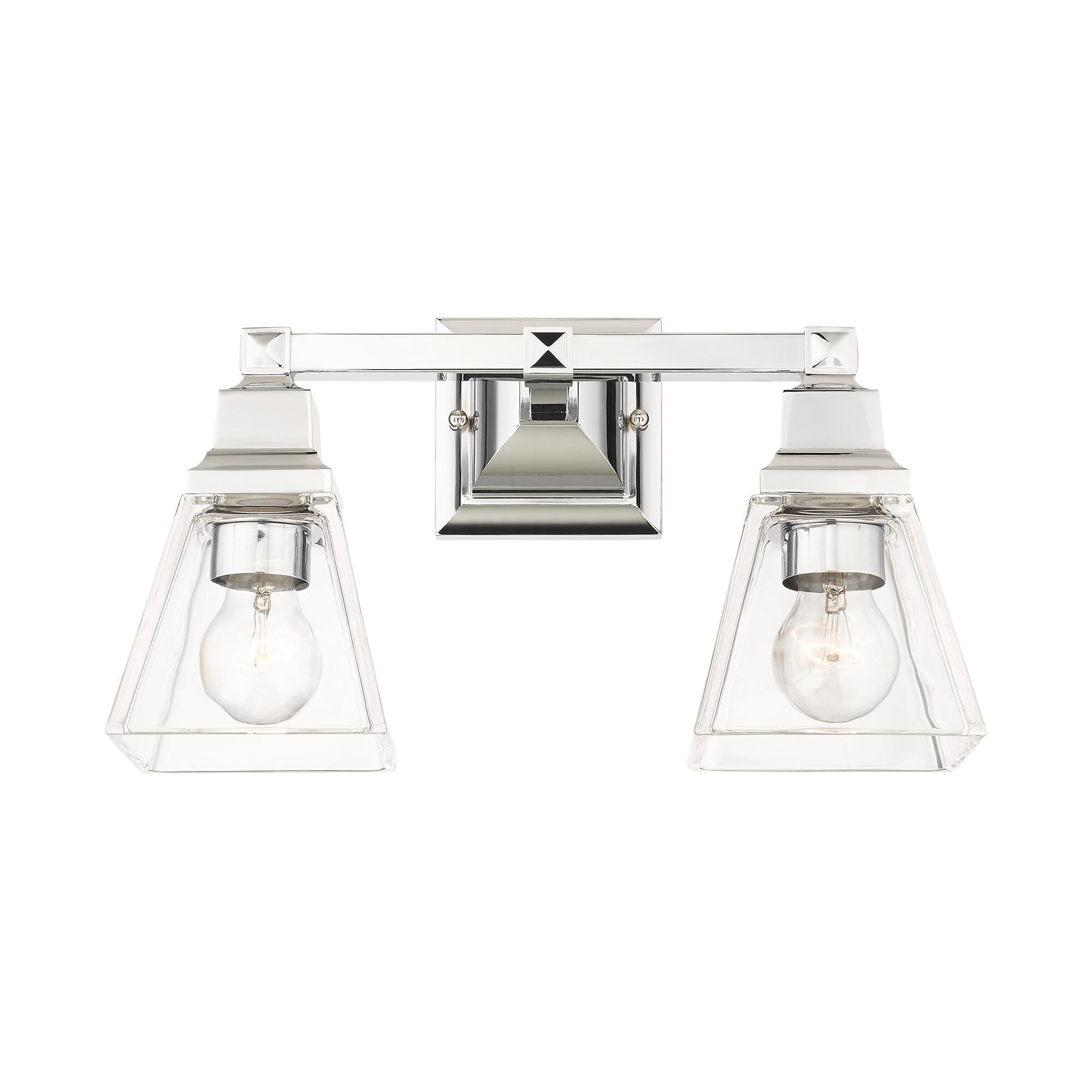 Shown in Polished Chrome finish and Clear glass and Clear Glass shade