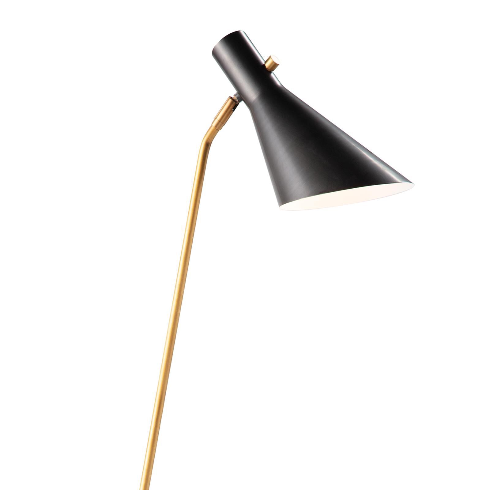 Shown in Blackened Brass finish and - None - shade