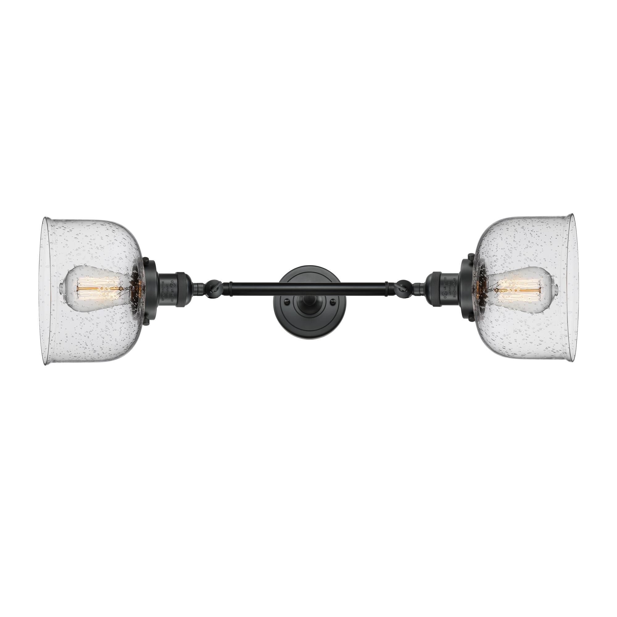 Shown in Matte Black finish and Seedy glass