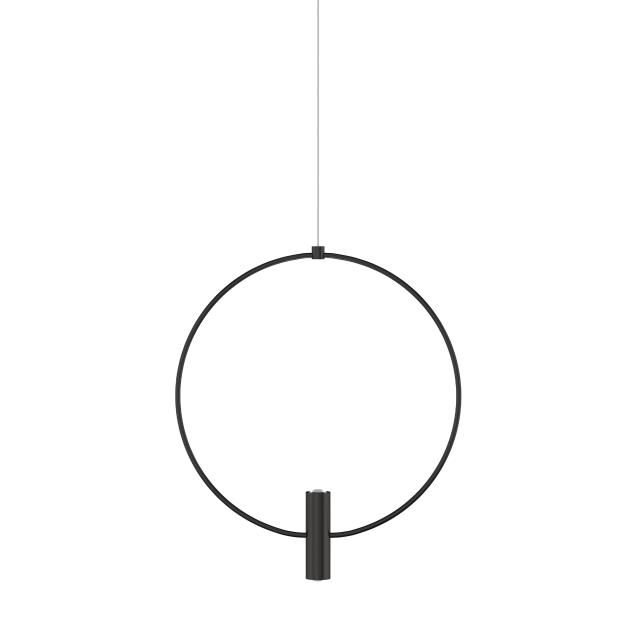 Shown in Nightshade Black finish and Metal Ring shade