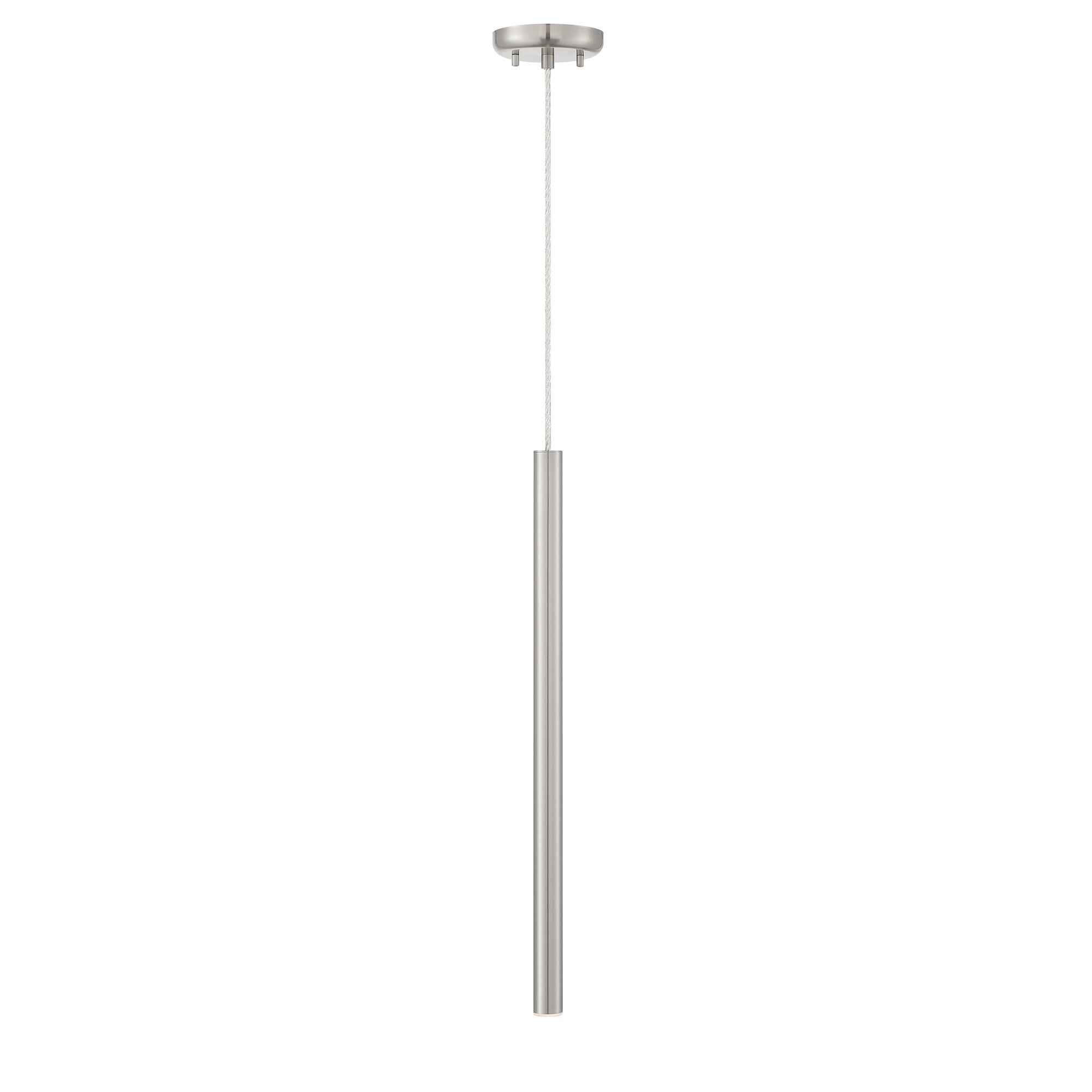 Shown in Brushed Nickel finish and Steel glass and Steel shade