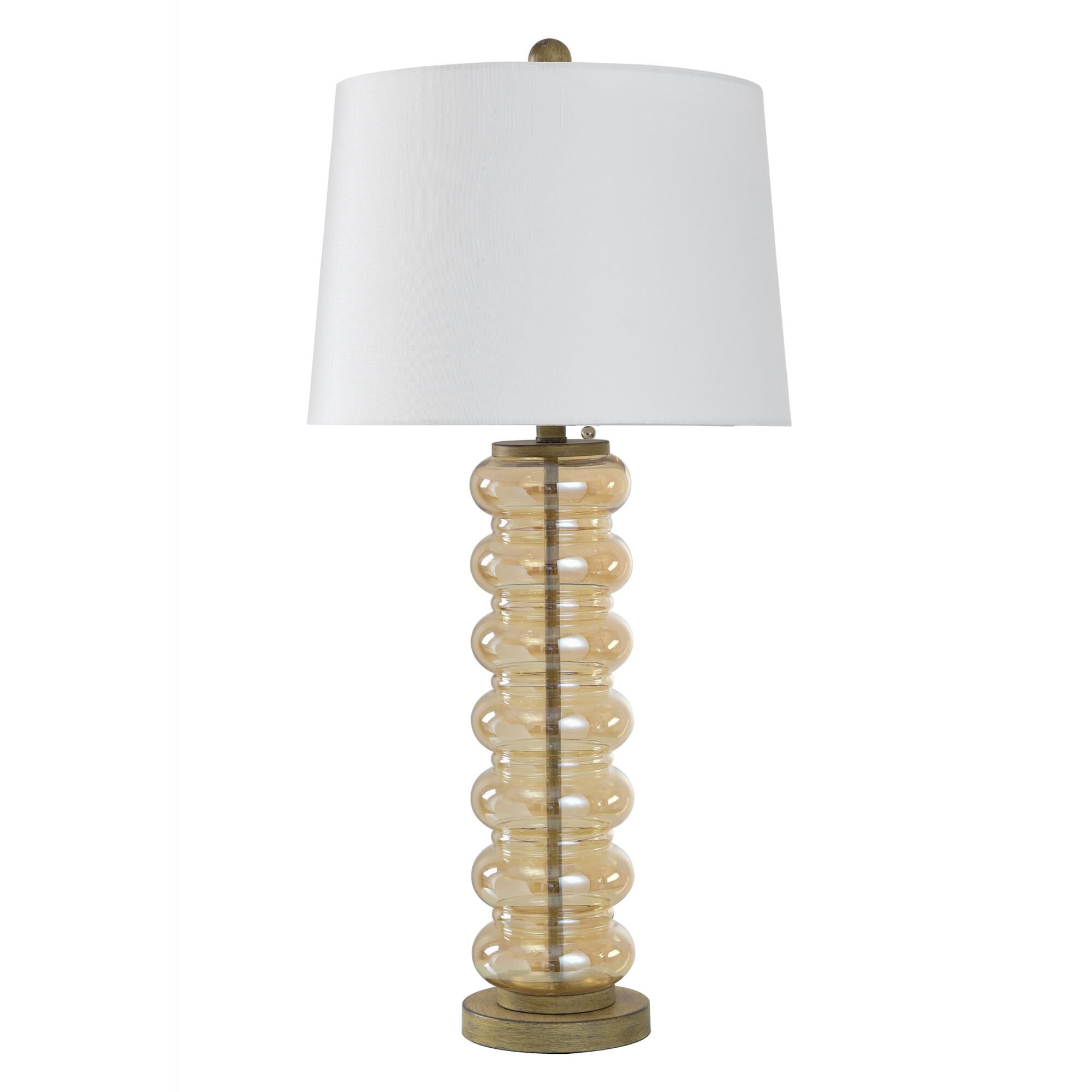 Shown in Amber finish and Off-White shade