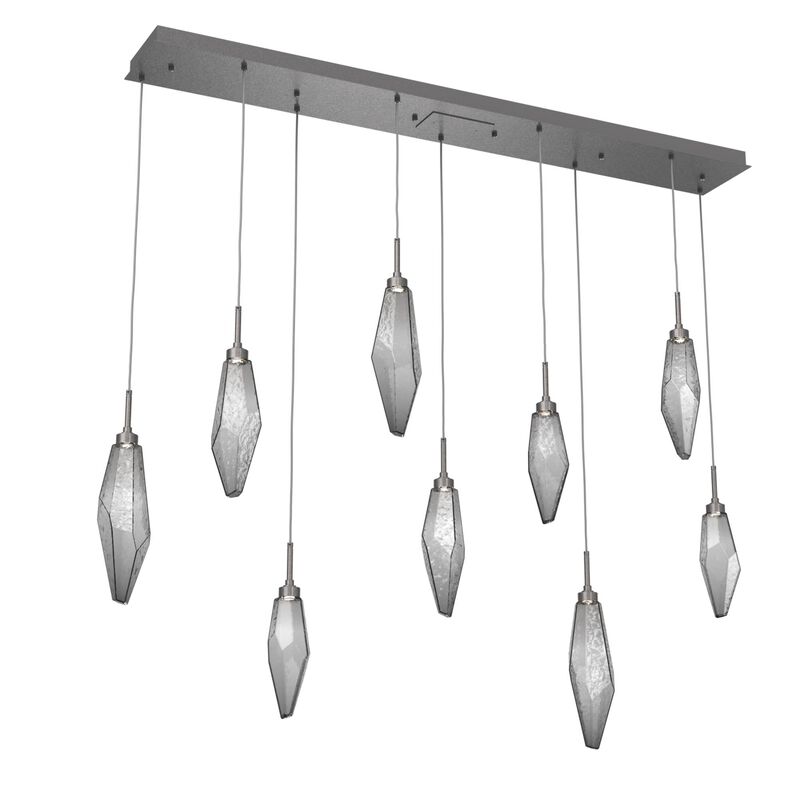 Rock Crystal Linear Suspension Light by Hammerton Studio
