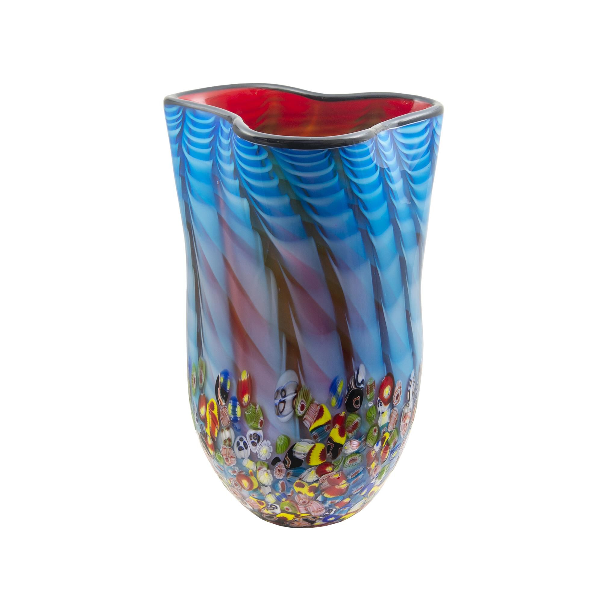 Tangelo Hand Blown Art Glass Vase Vase-Urn by Dale Tiffany