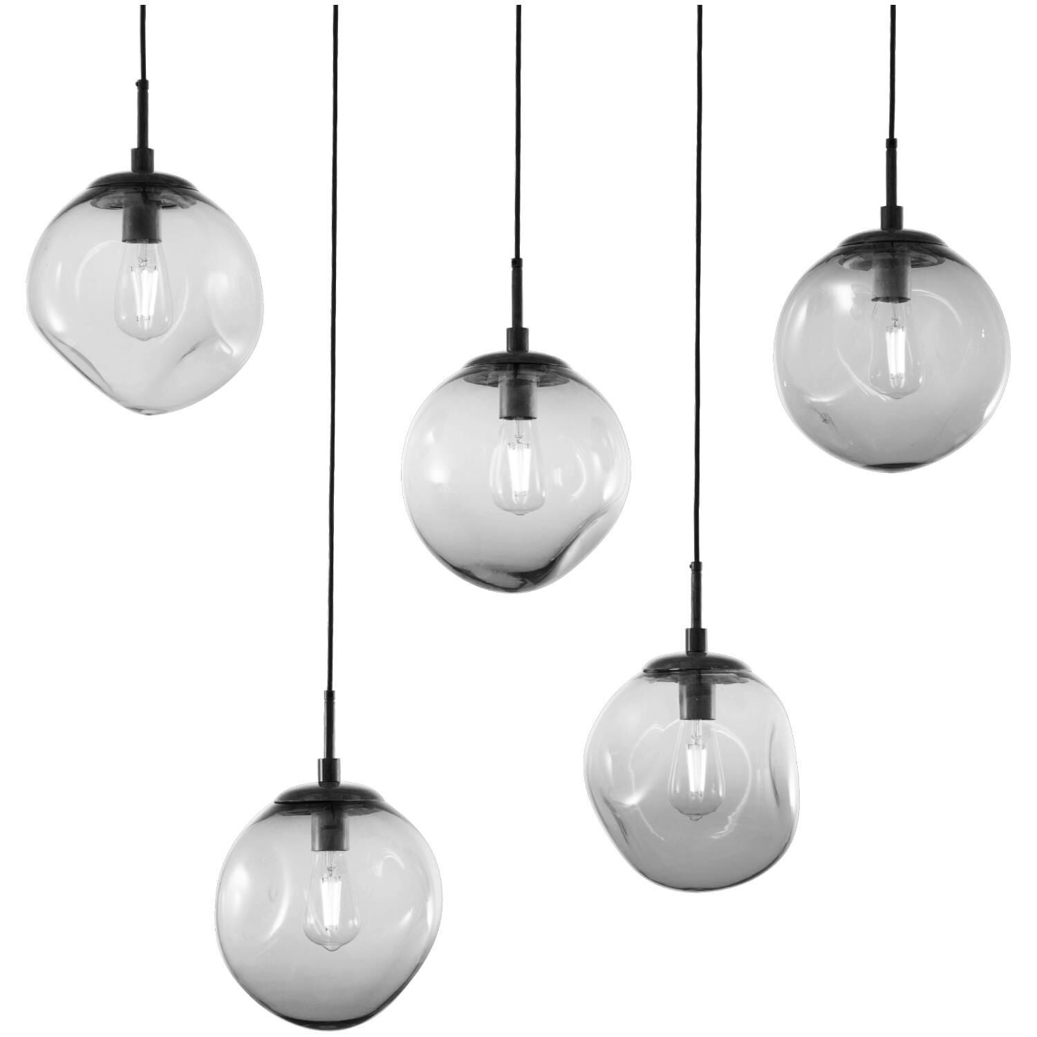 Shown in Matte Black finish and Blown Smoke glass