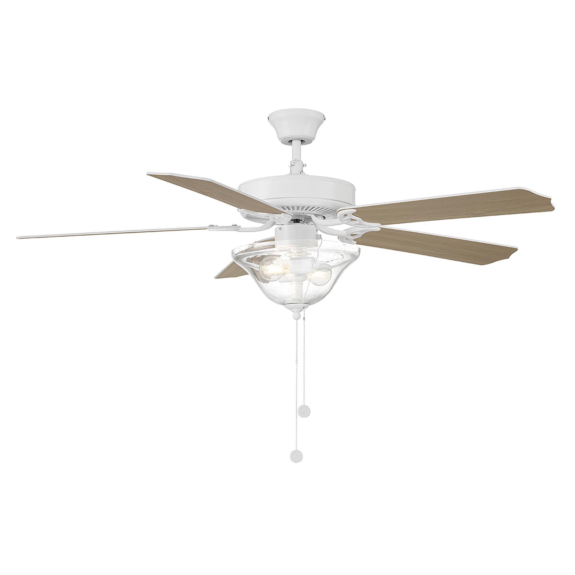 Shown in Bisque White finish and Clear Bubble glass