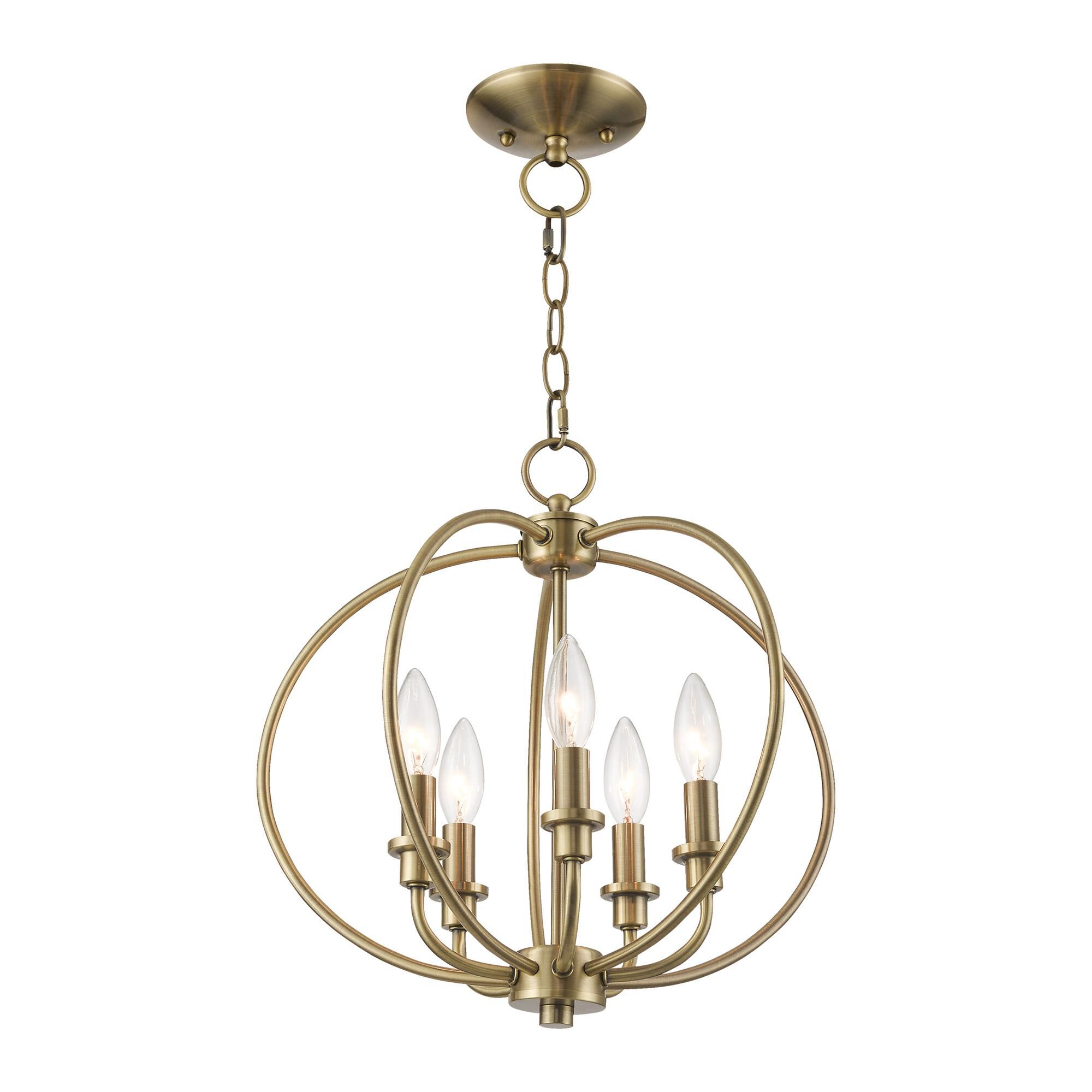Milania 16 Inch 5 Light Mini Chandelier by Livex Lighting