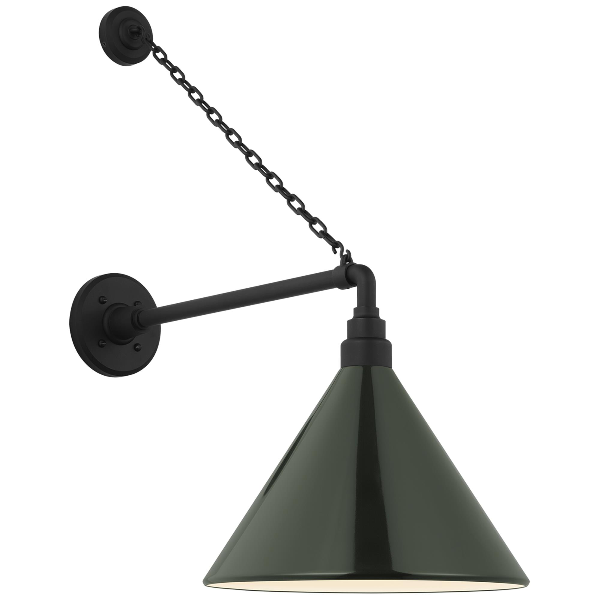 Shown in Matte Black finish and Green shade