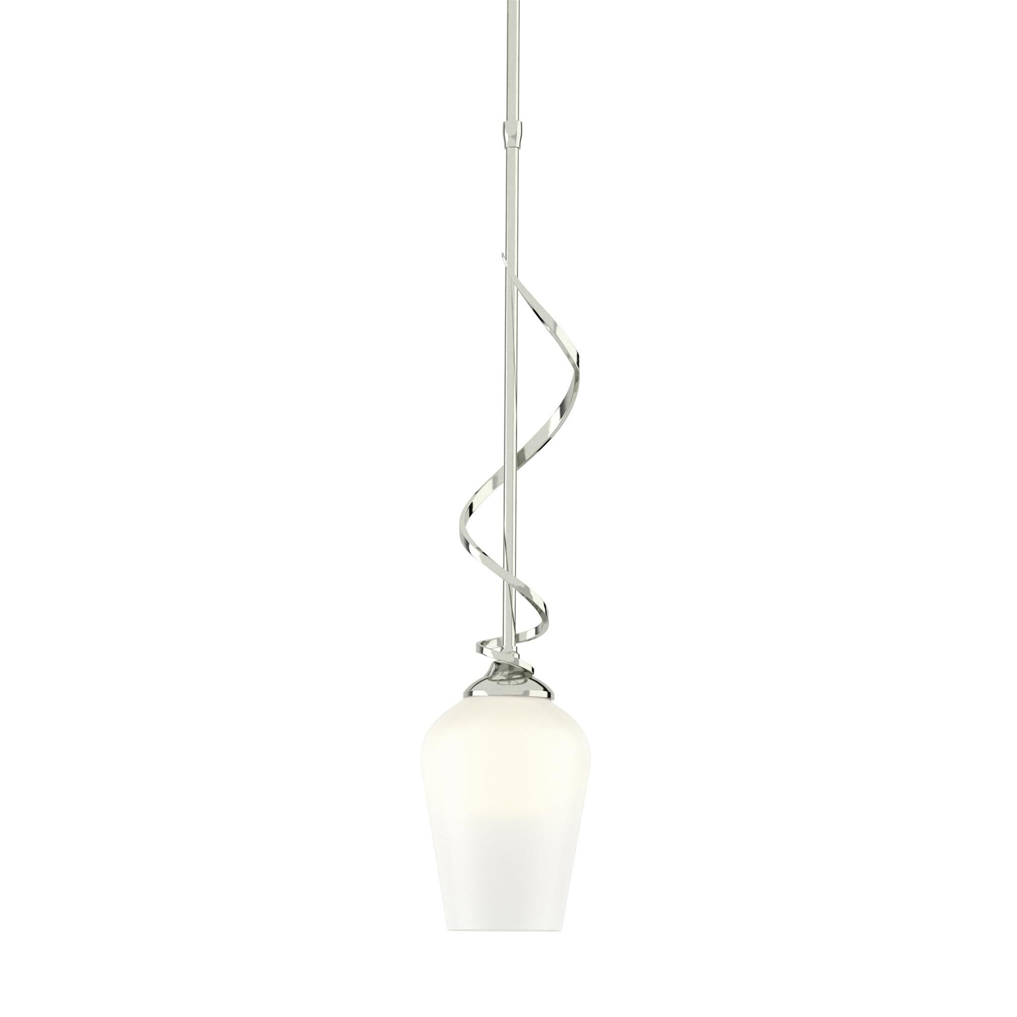 Shown in Sterling finish and Opal glass