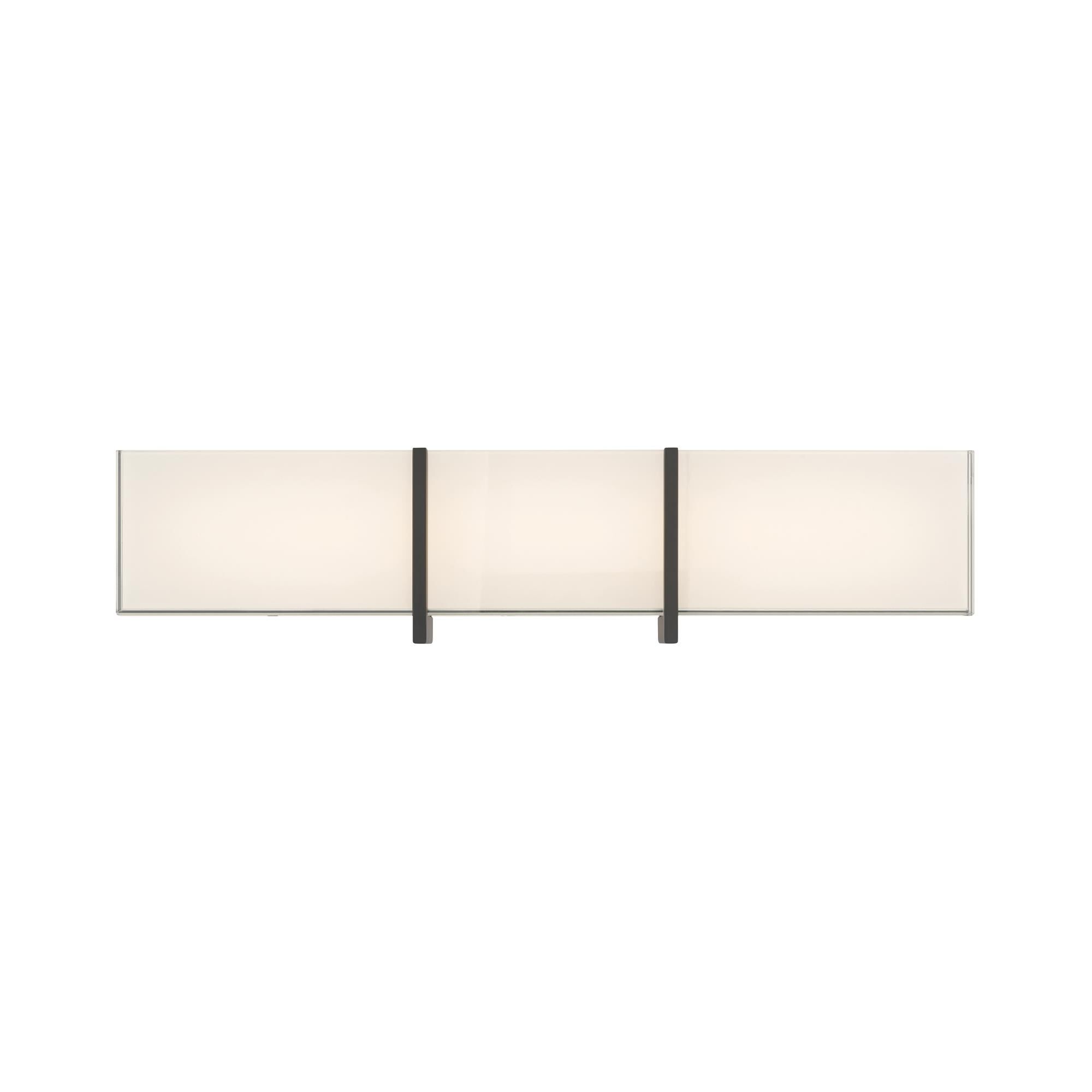 Shown in Dark Matte Black finish and White glass