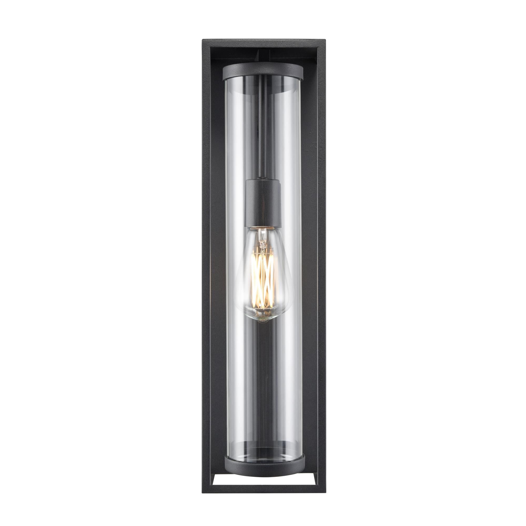 Shown in Textured Black finish and Clear glass