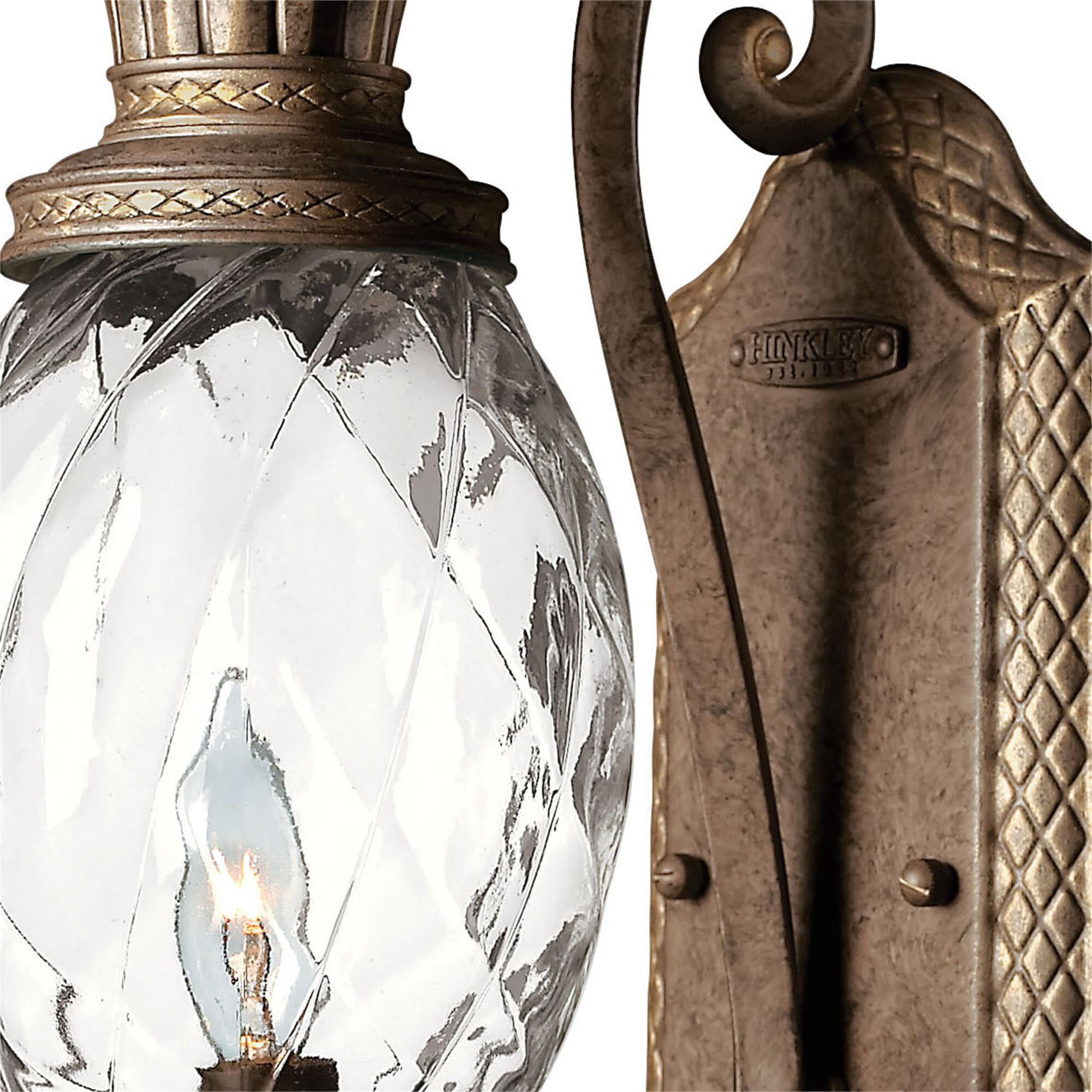 Shown in Pearl Bronze finish and Clear Optic glass