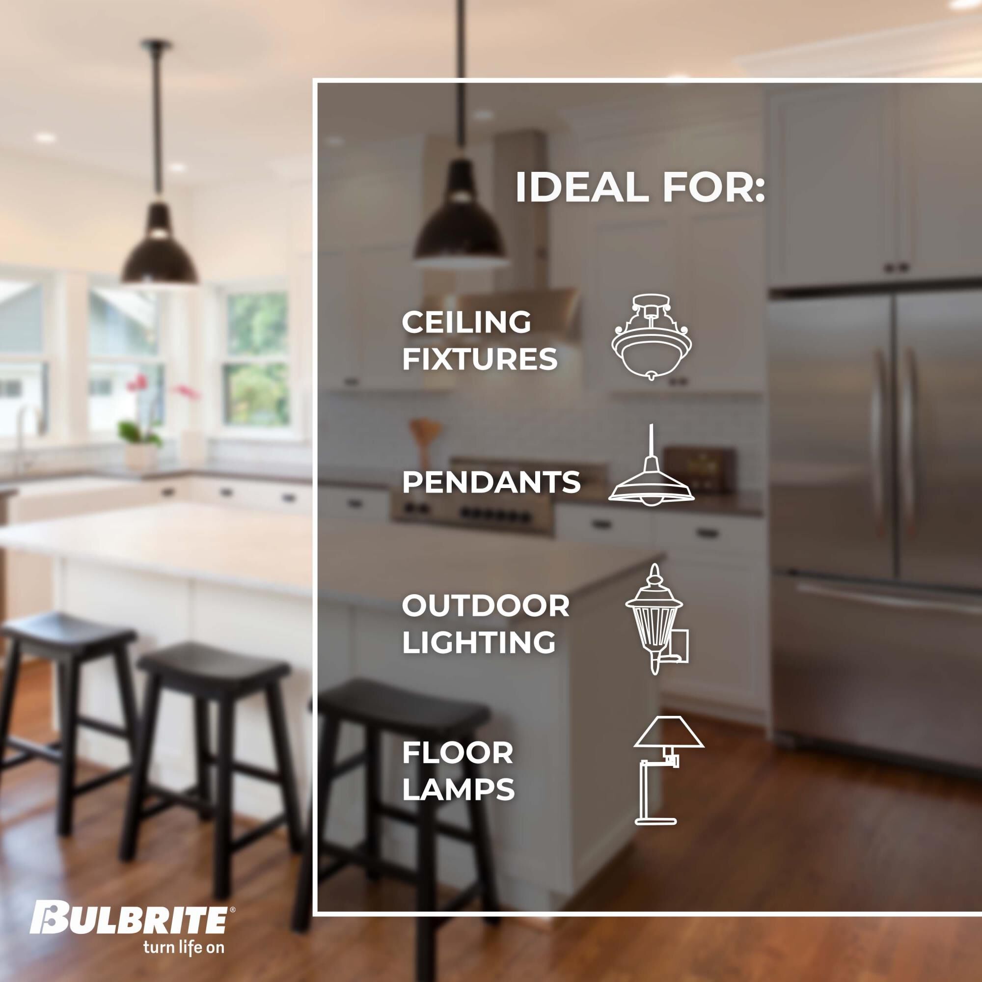 Dimmable 8.50 Watt 3000K G40 LED Light Bulb by Bulbrite