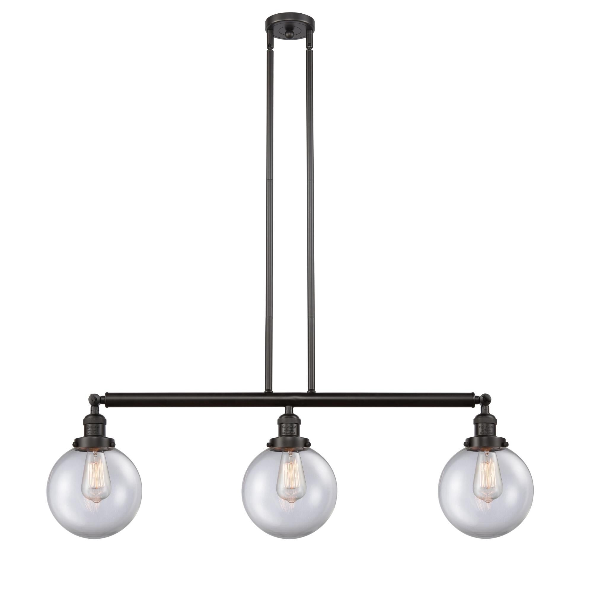 Shown in Oil Rubbed Bronze finish and Clear Beacon glass