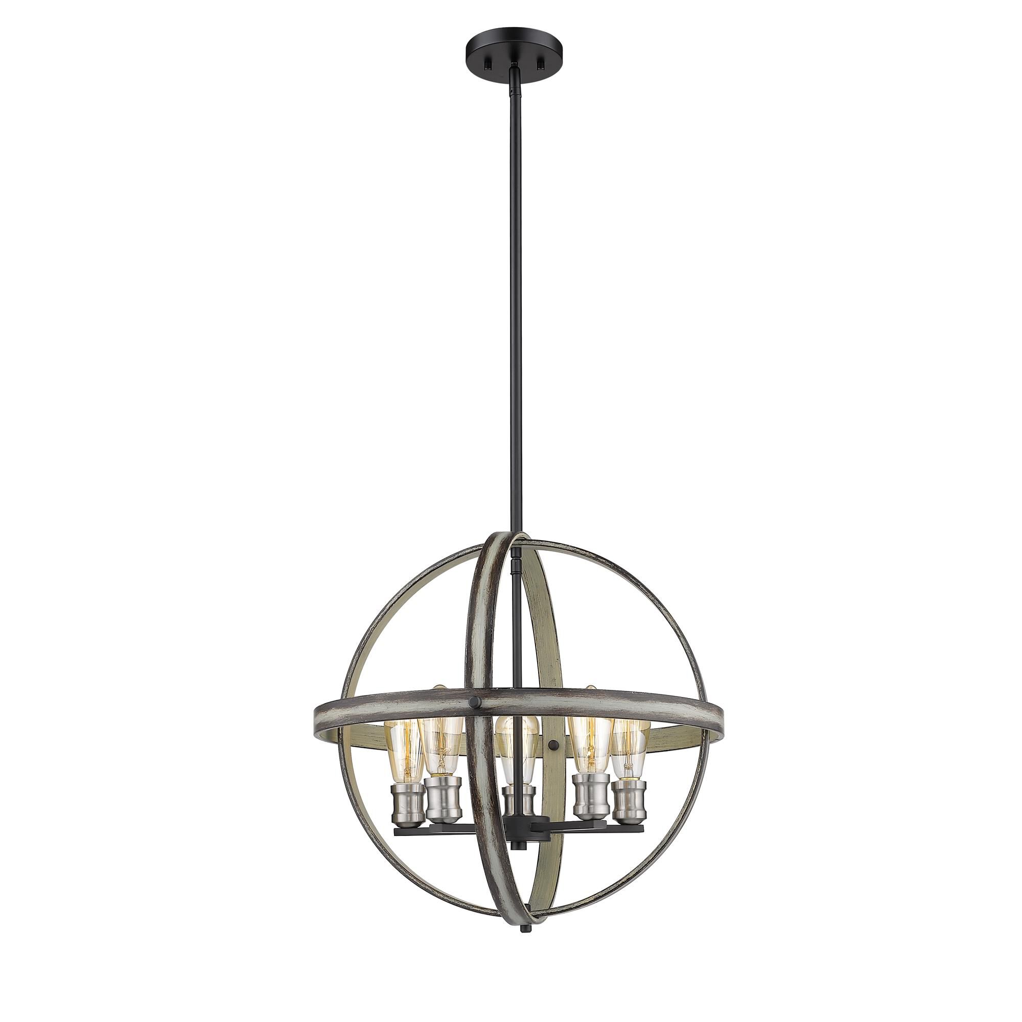 Shown in Ashen Barnboard finish and --- glass and --- shade