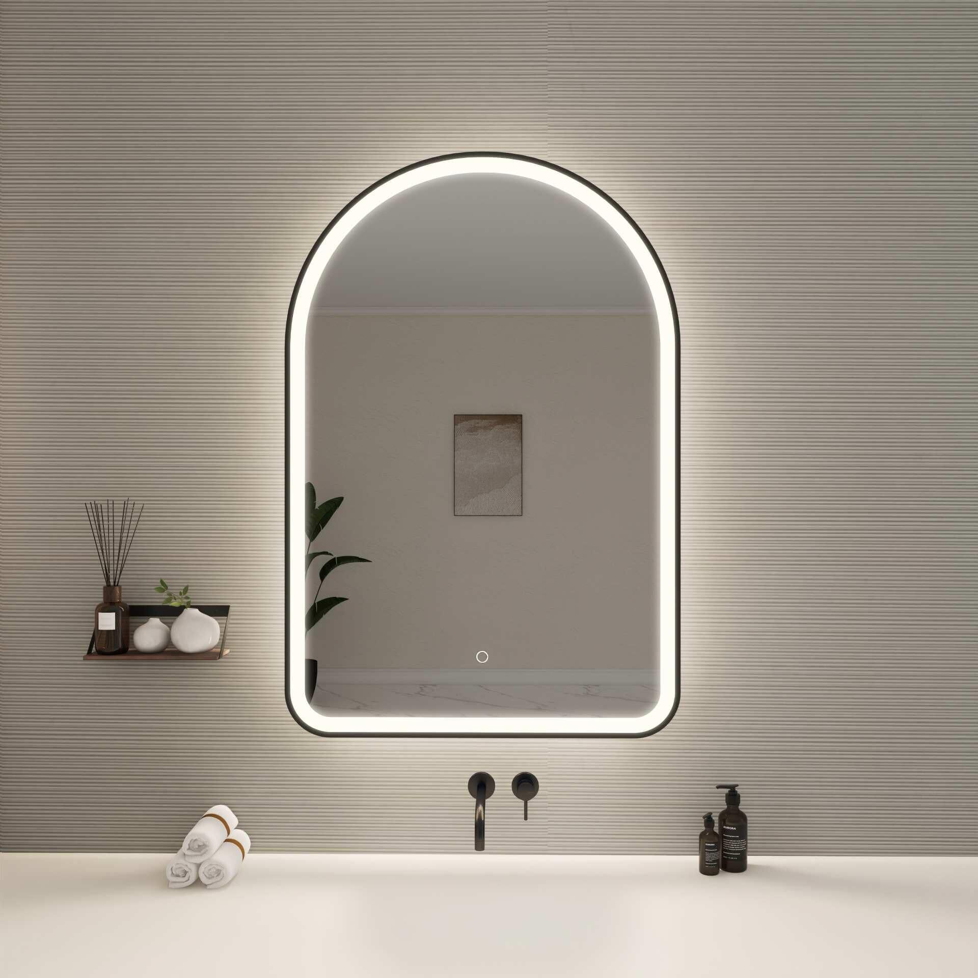 Harmoni 40 Inch Arched LED Lighted Mirror by Elegant Decor