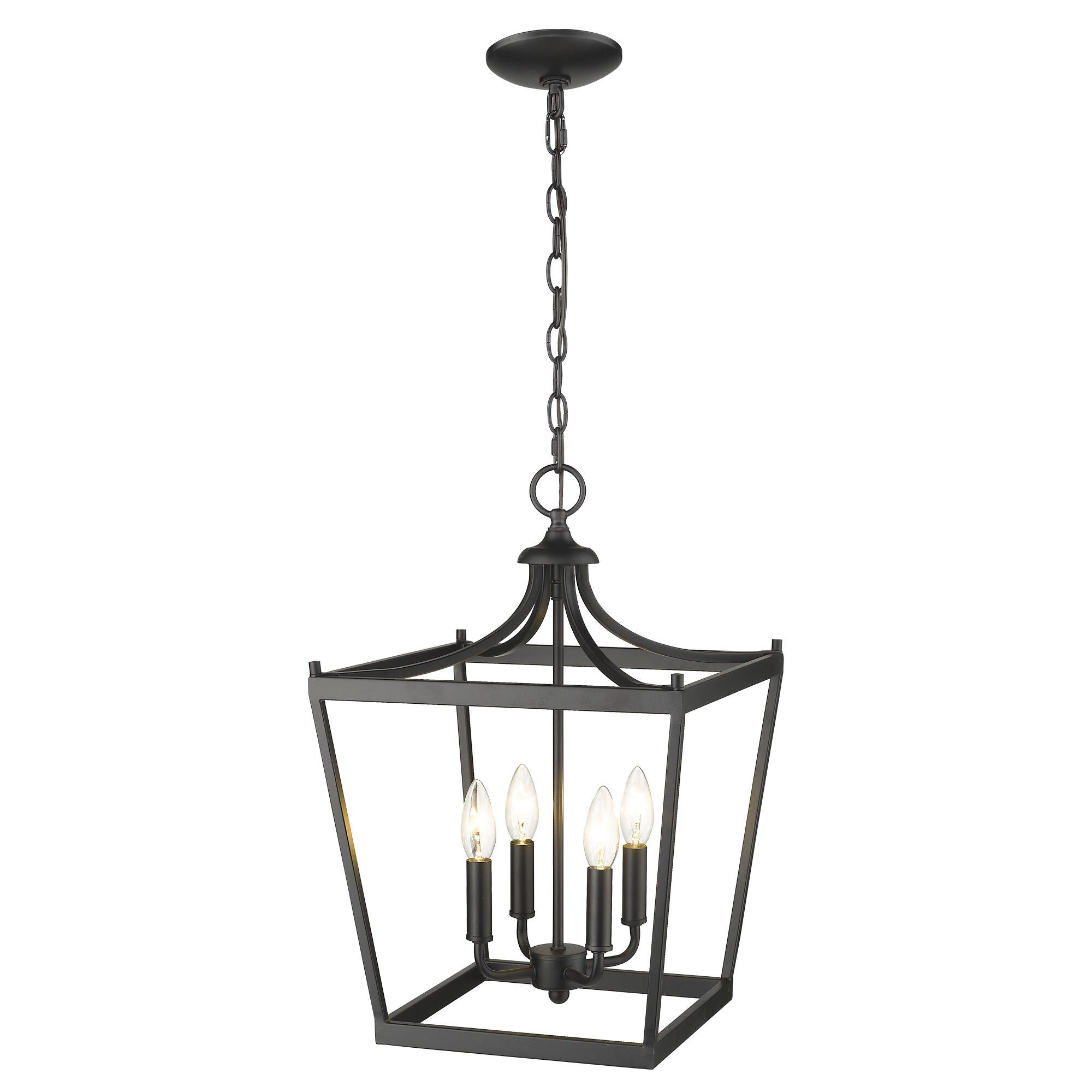 Shown in Matte Black finish and -- glass and -- shade