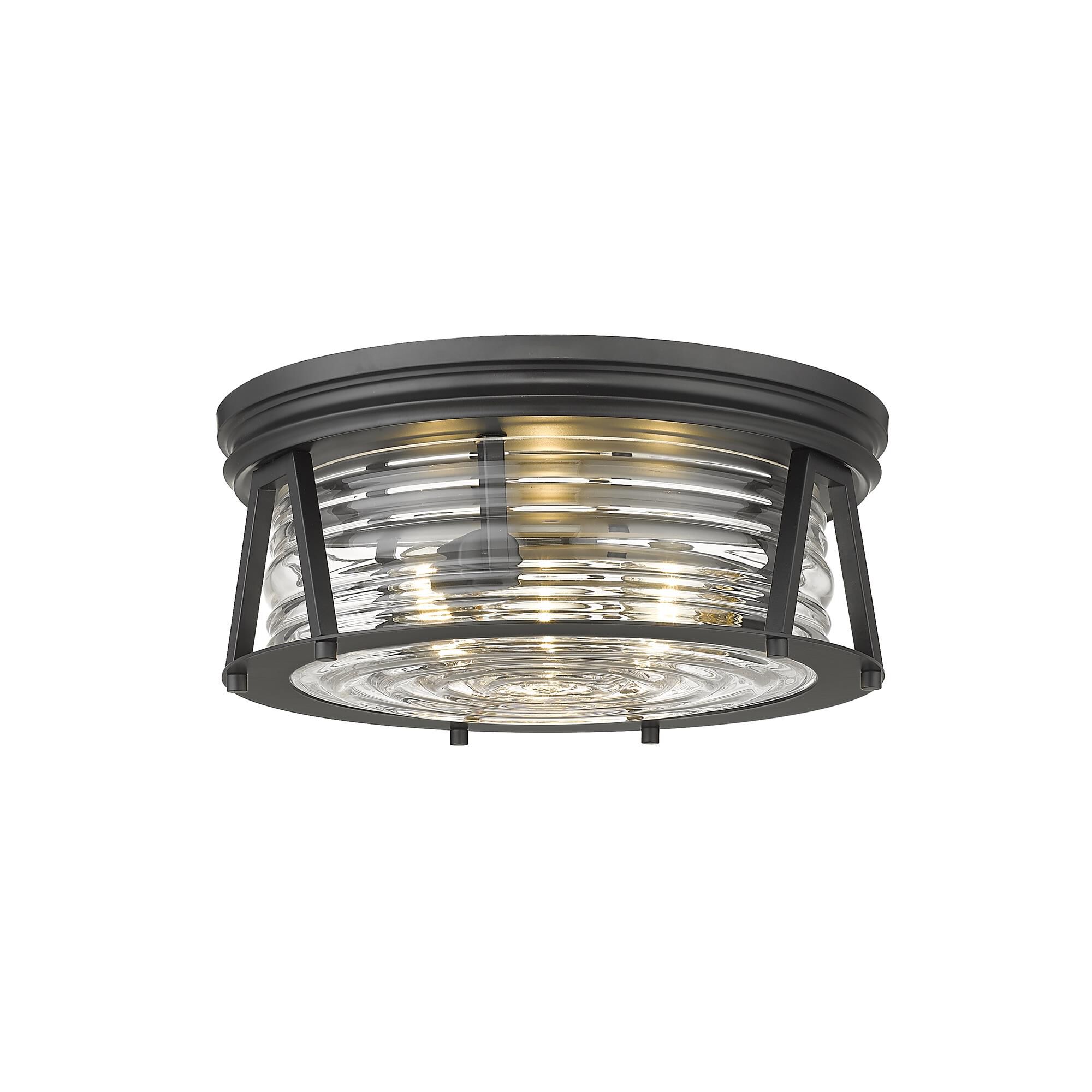Shown in Matte Black finish and Glass shade
