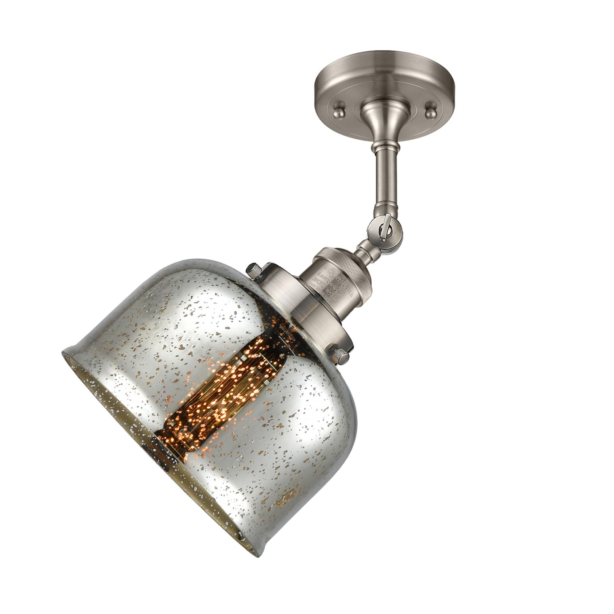 Bruno Marashlian Large Bell 8 Inch 1 Light Semi Flush Mount by Innovations Lighting