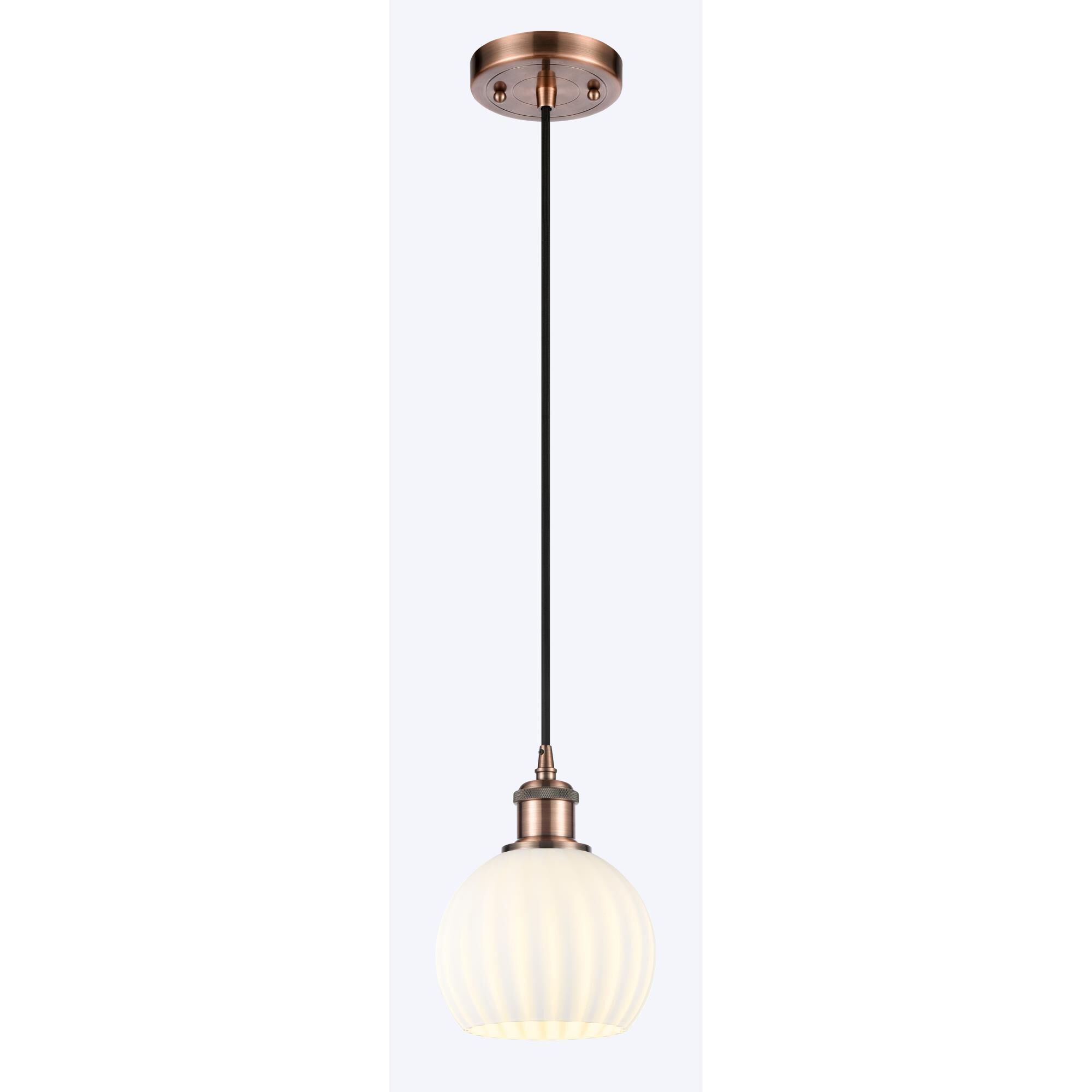 Bruno Marashlian White Venetian 6 Inch Mini Pendant by Innovations Lighting