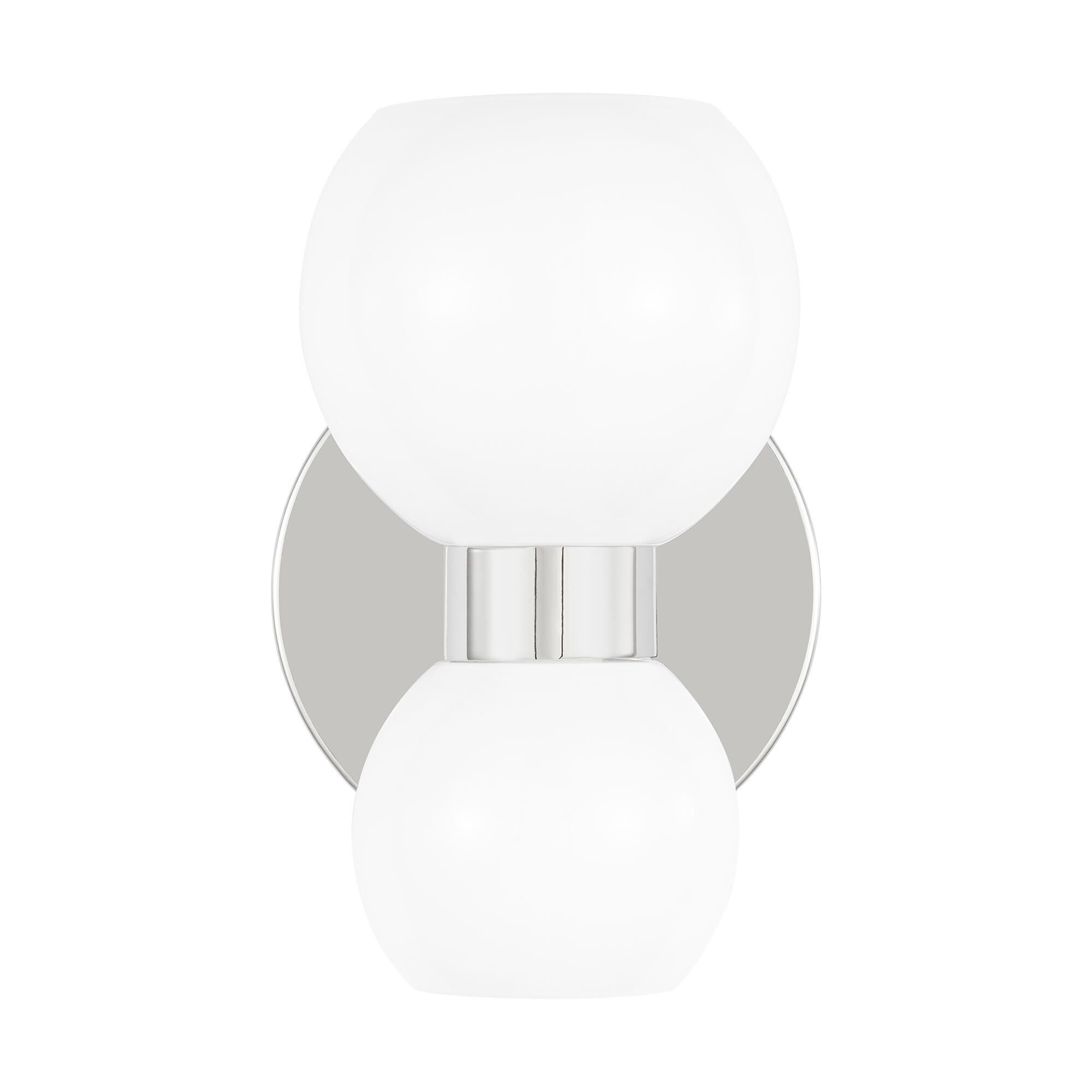 Shown in Polished Nickel finish and Milk White Glass s shade
