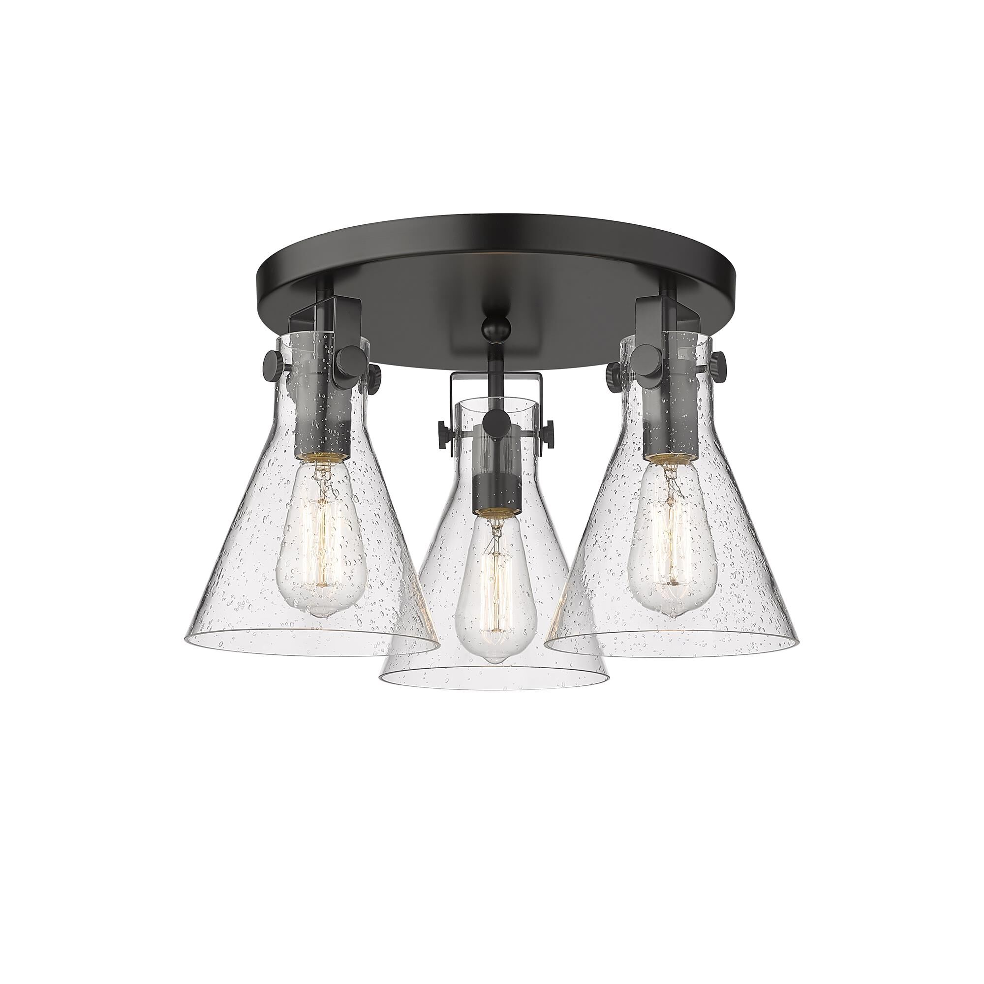 Shown in Matte Black finish and Seedy glass