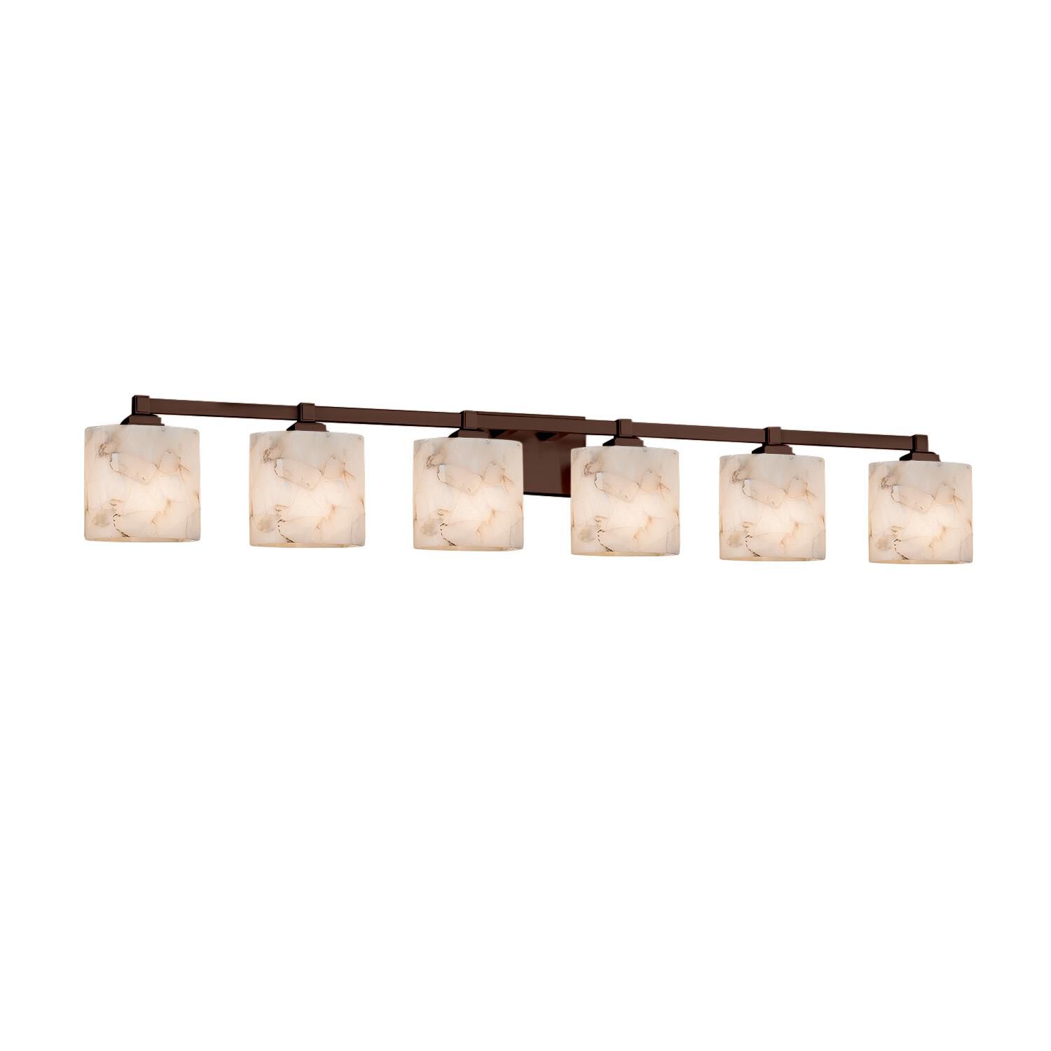 Alabaster Rocks! 51 Inch 6 Light Bath Vanity Light by Justice Design Group
