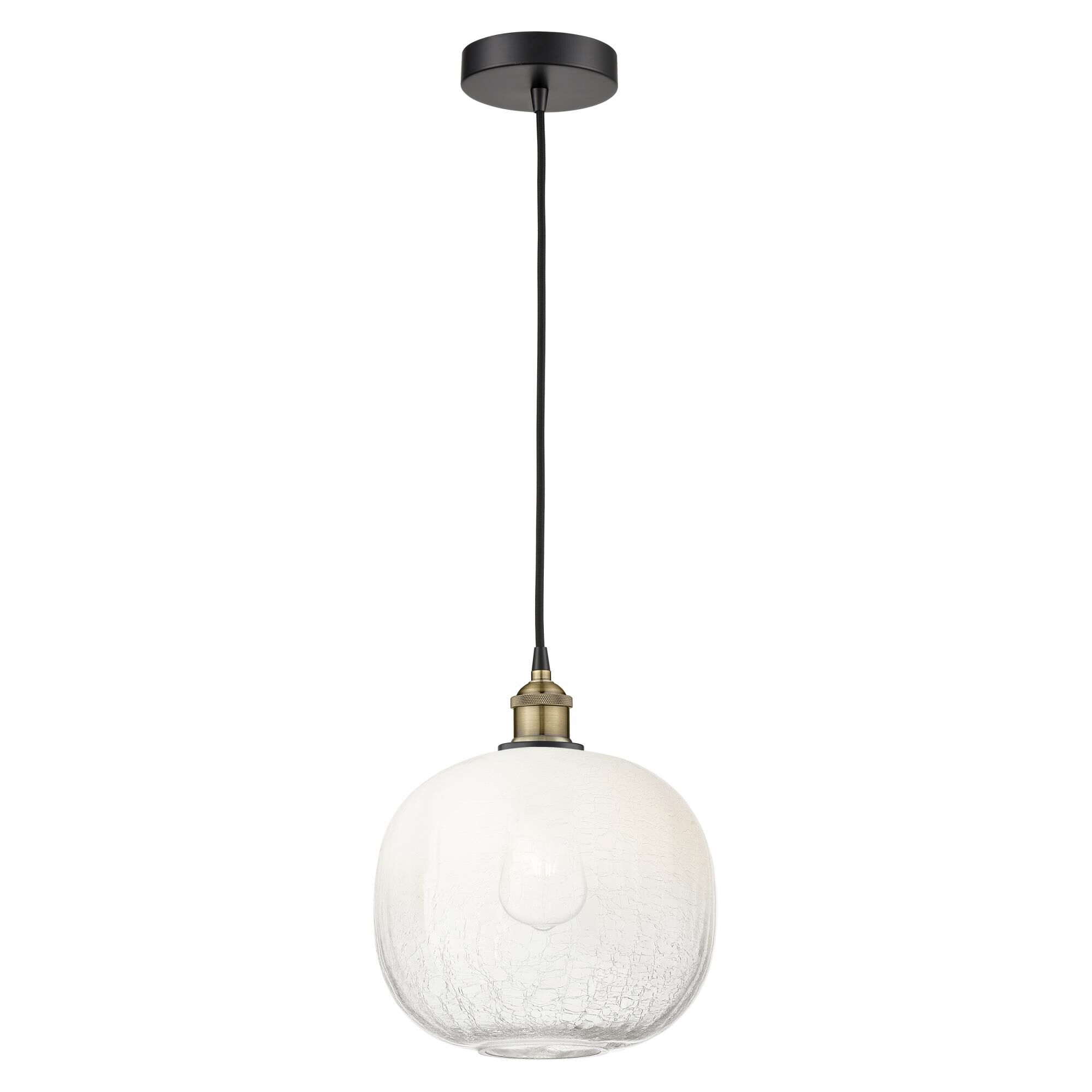 Shown in Black Antique Brass finish and Opal glass