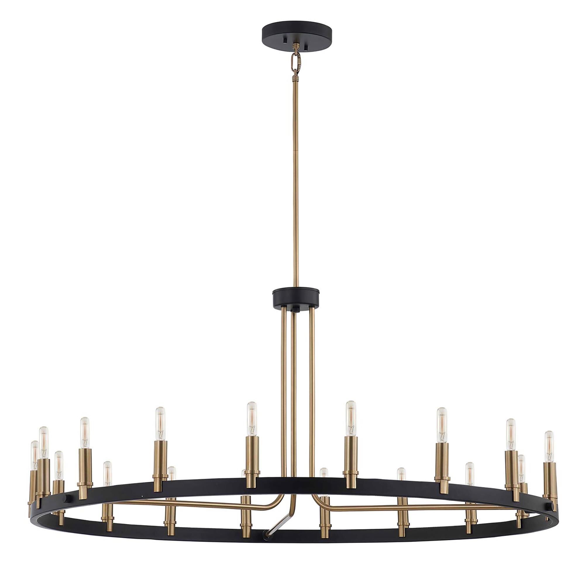 Clayton 42 Inch 18 Light LED Mini Chandelier by Justice Design Group