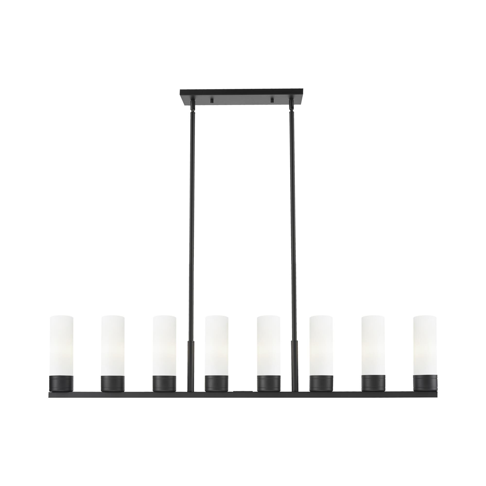 Shown in Matte Black finish and White glass