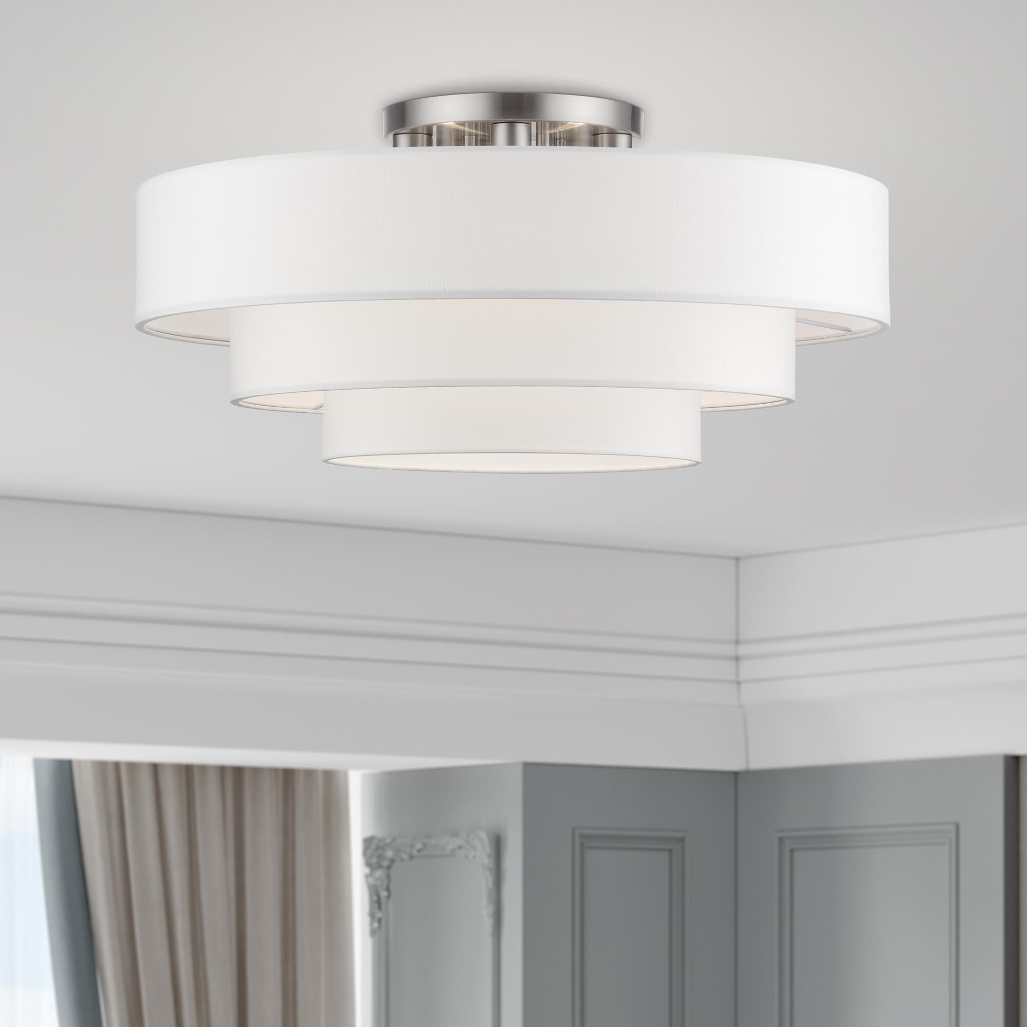 Manorwood 28 Inch Semi Flush Mount by Livex Lighting
