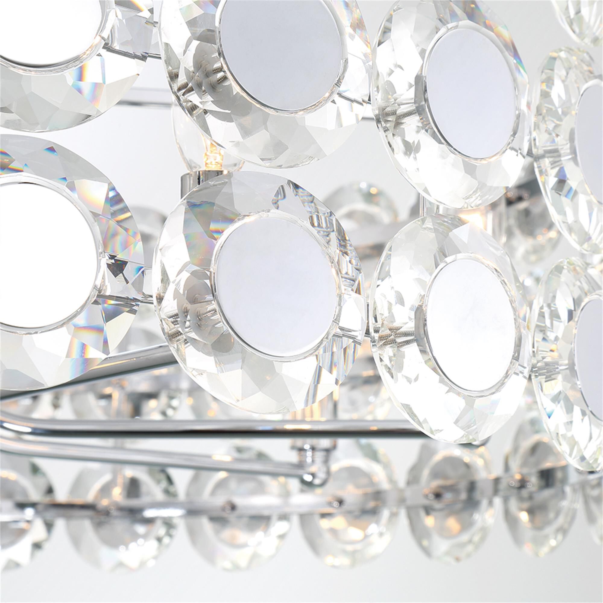 Shown in Chrome finish and K9 crystal