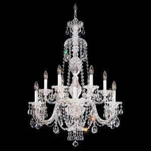 Sterling 29 Inch 12 Light Chandelier by Schonbek