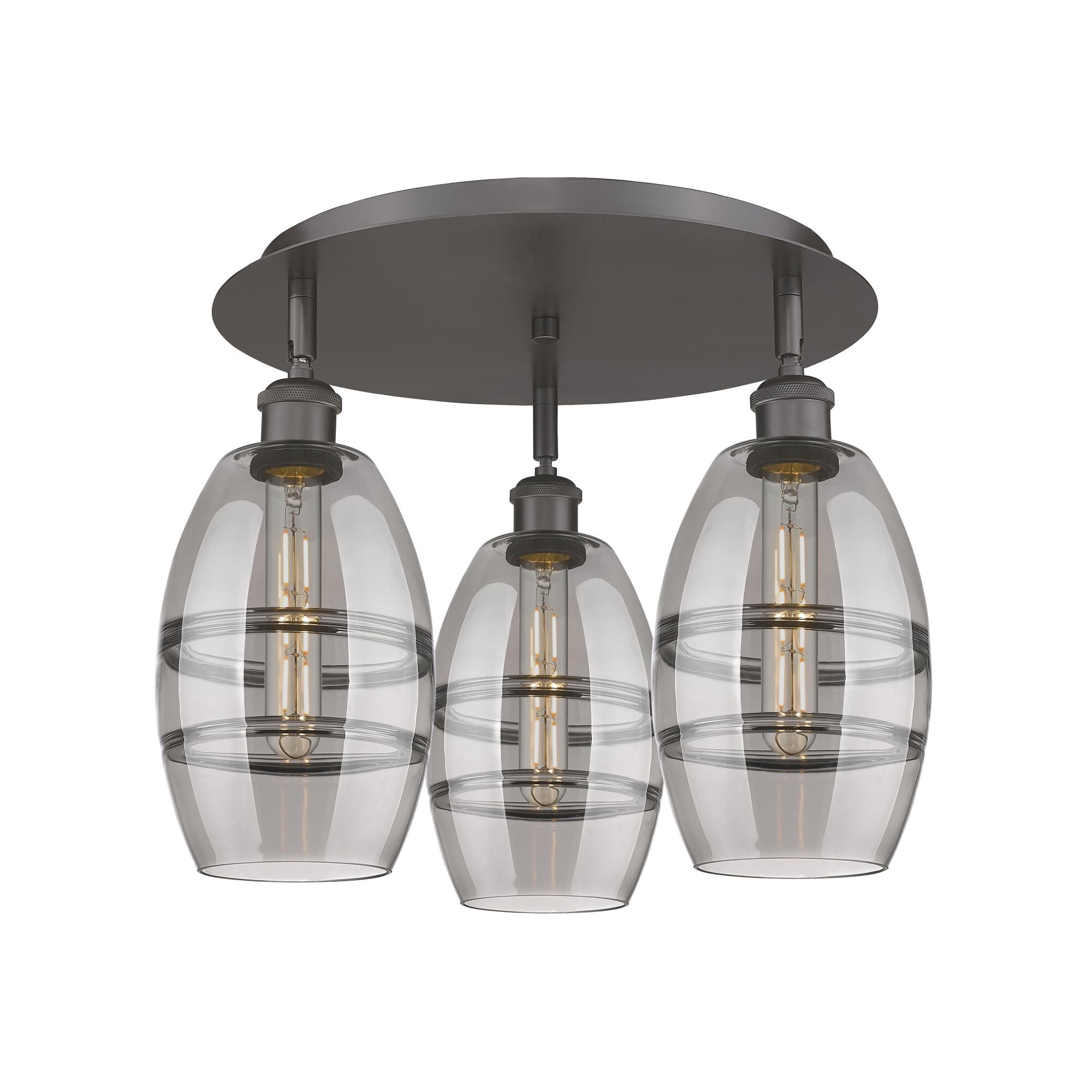 Shown in Oil Rubbed Bronze finish and Light Smoke glass