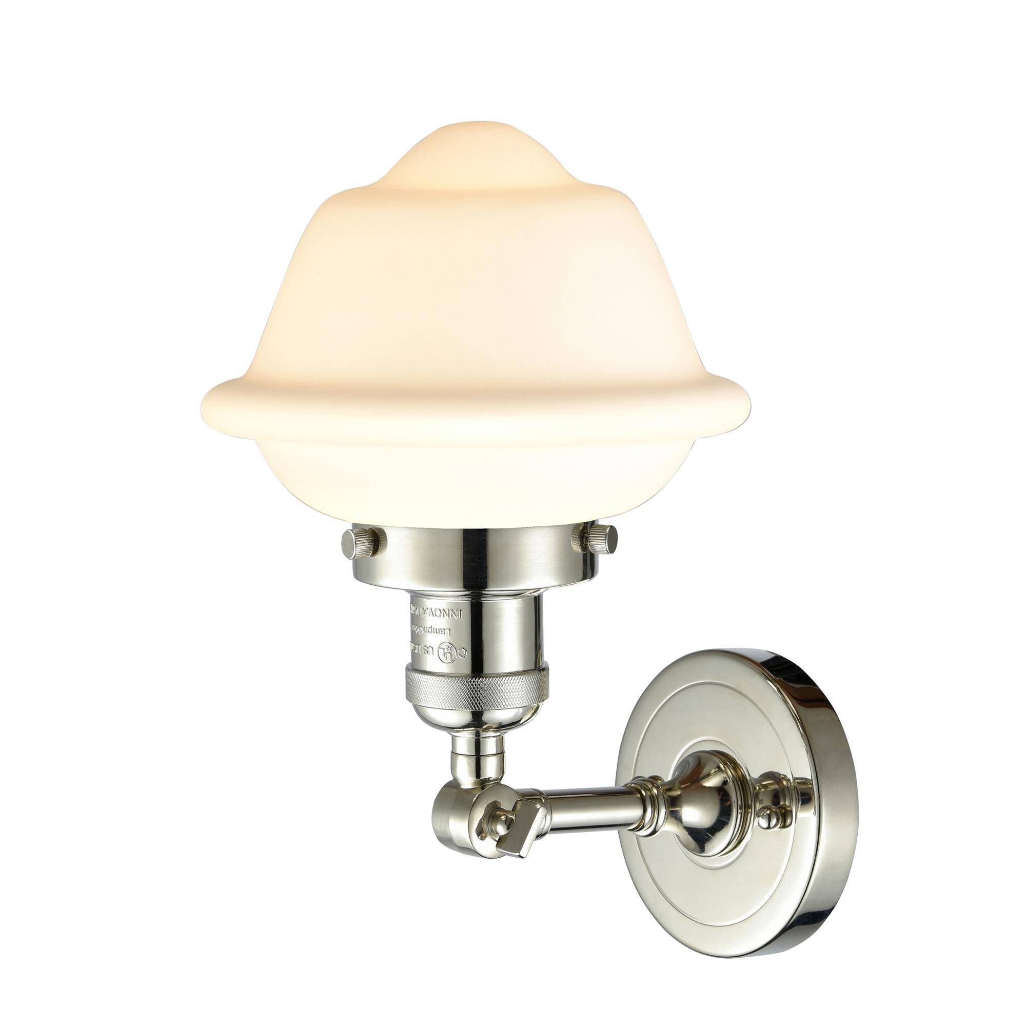 Shown in Polished Nickel finish and Matte White Cased glass