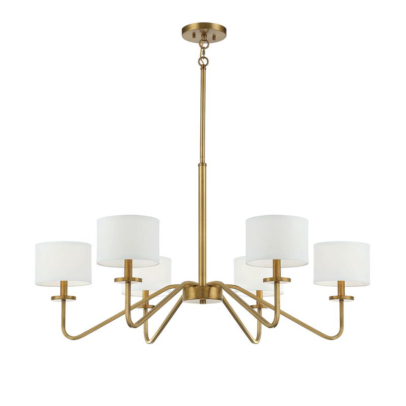 42 Inch 6 Light LED Chandelier by Meridian Lighting