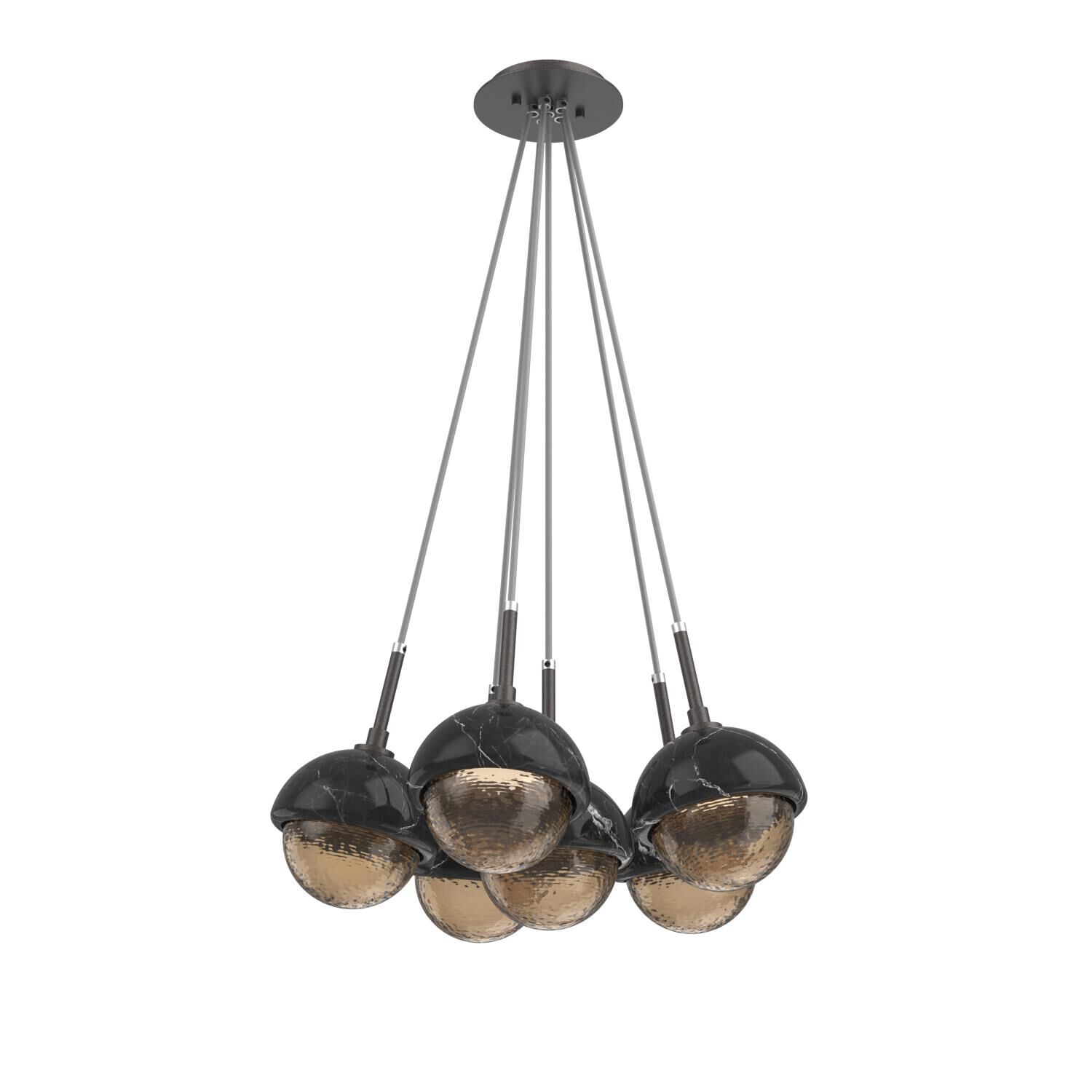 Levi Wilson Cabochon 19 Inch Multi Pendant Light by Hammerton Studio
