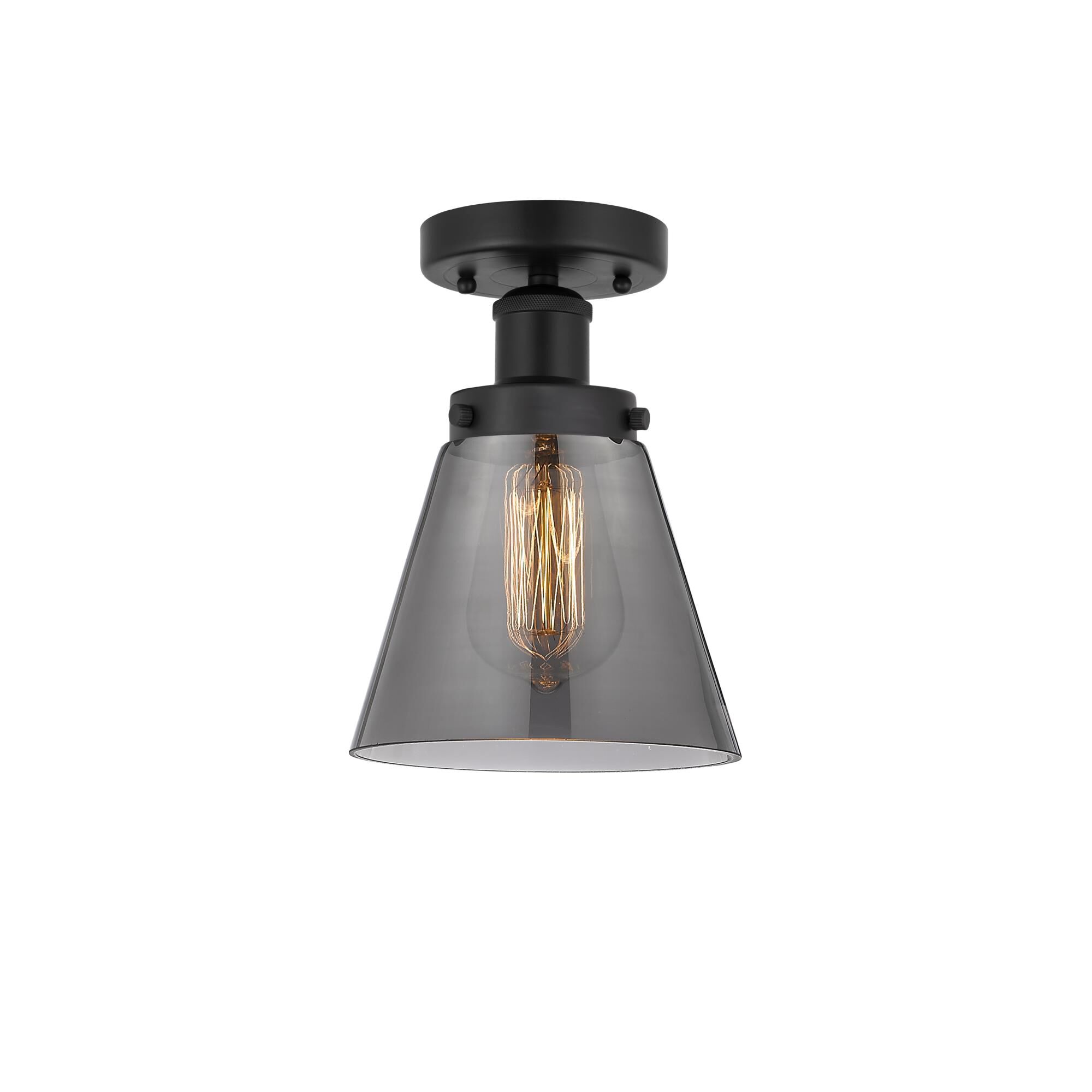 Shown in Matte Black, Plated Smoke finish and Plated Smoke glass and Plated Smoke Glass shade