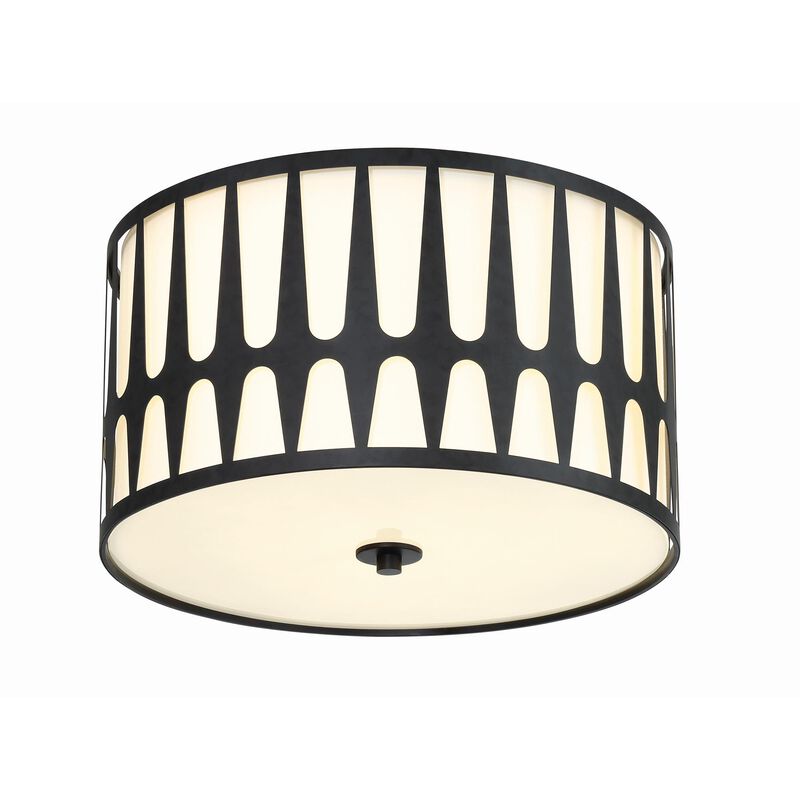 Royston 18 Inch 3 Light Flush Mount by Crystorama